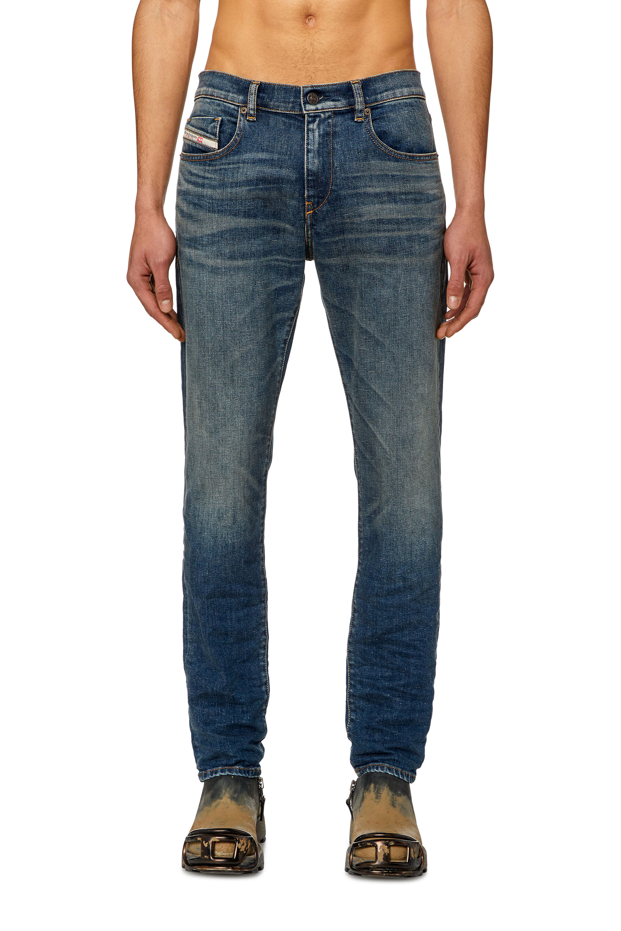 Diesel - Slim Jeans 2019 D-Strukt 09H49, Dark Blue - Image 3
