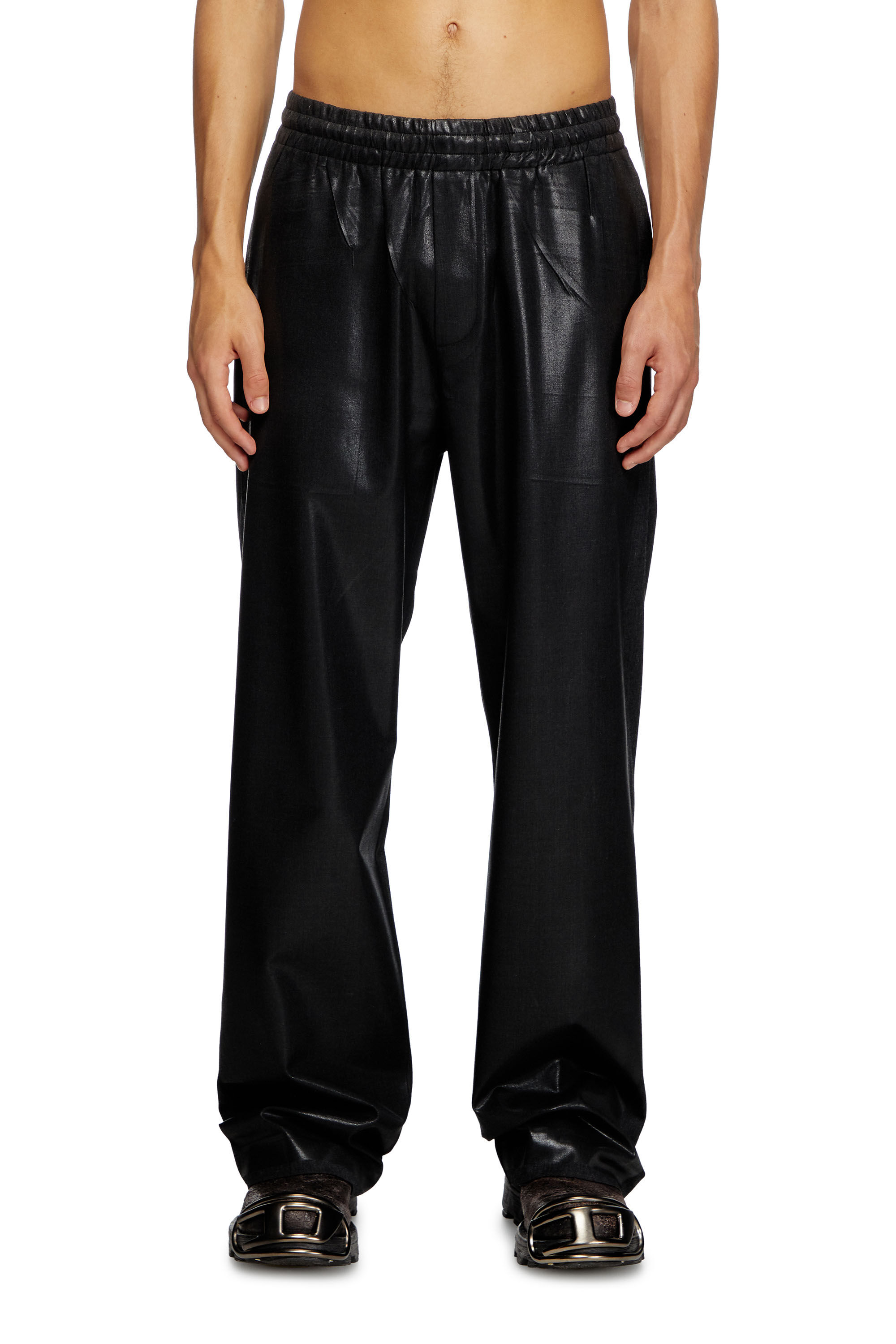 Diesel - P-CLAYS, Man's Wool-blend pants in Black - 3