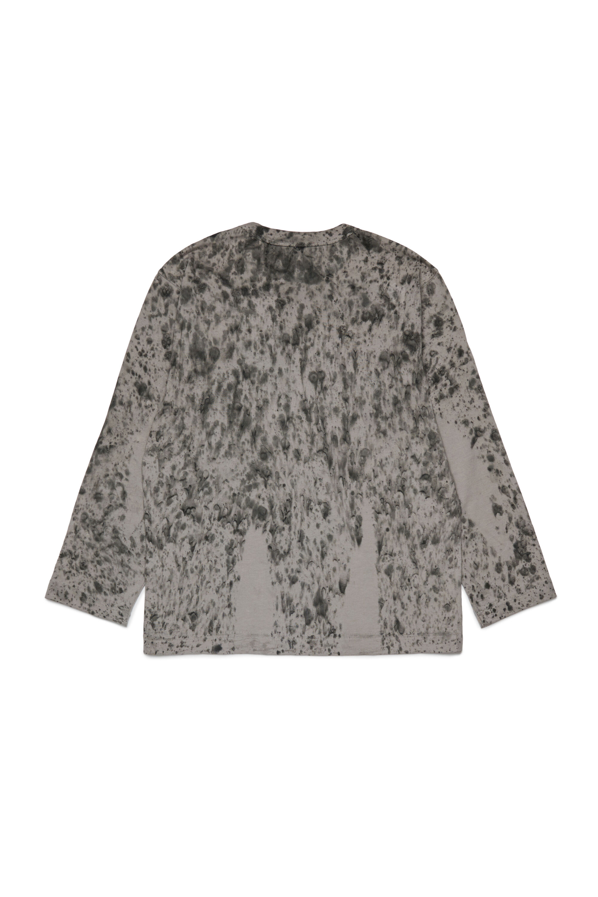Diesel - TANCREDI OVER, Man's Cotton t-shirt with marbled effect in Dark grey - 2