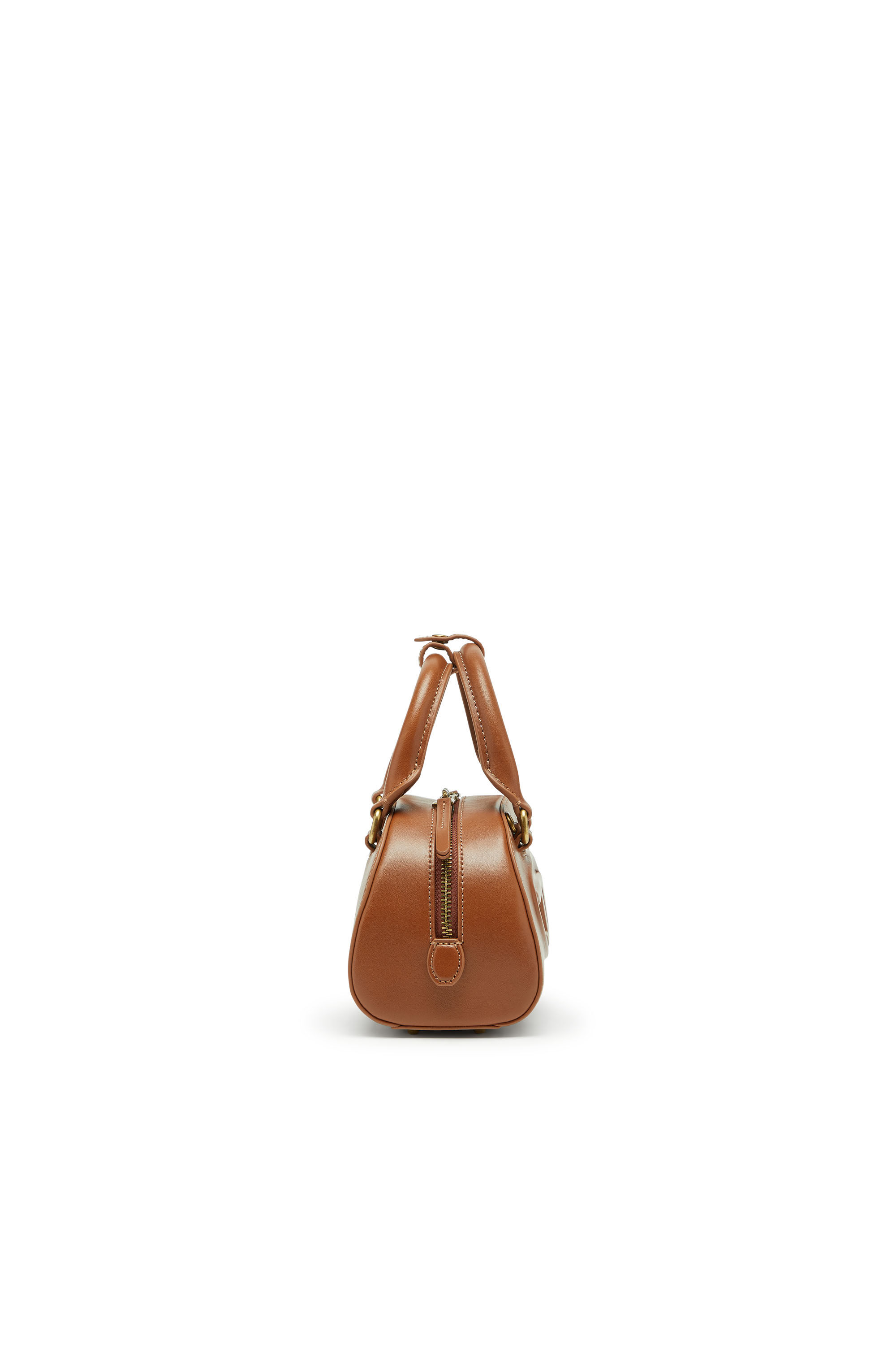 Diesel - 1DR DOME CROSSBODY, Woman's 1DR Dome-Mini bowling bag in pull-up leather in Camel - 5
