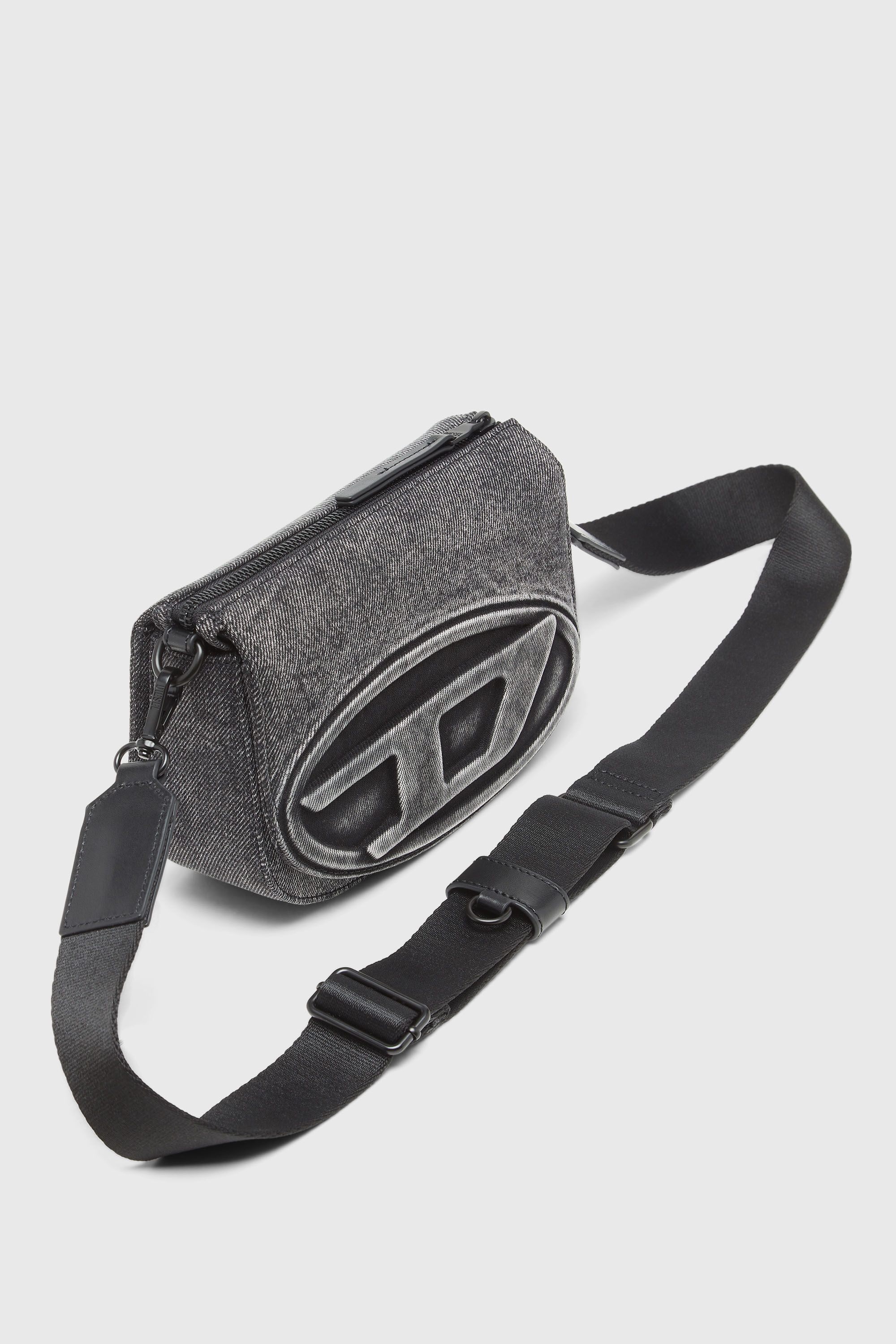 Diesel - 1DR CAMERA BAG, Unisex's 1DR-Camera bag in washed denim in Grey Jeans - 5