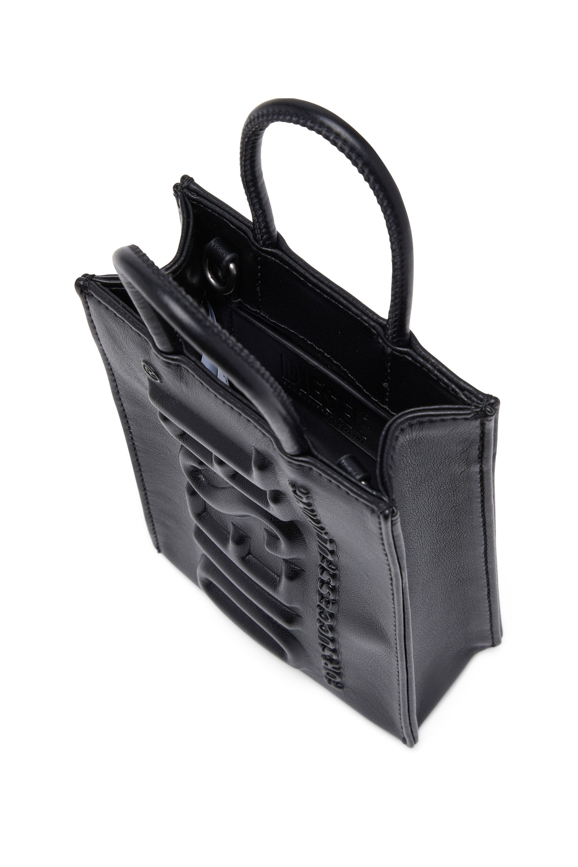 DESEL ディーゼル DSL 3D Mini x ロボエンス ハンドバック Men's Dsl 3D Mini -Small PU tote bag with embossed logo