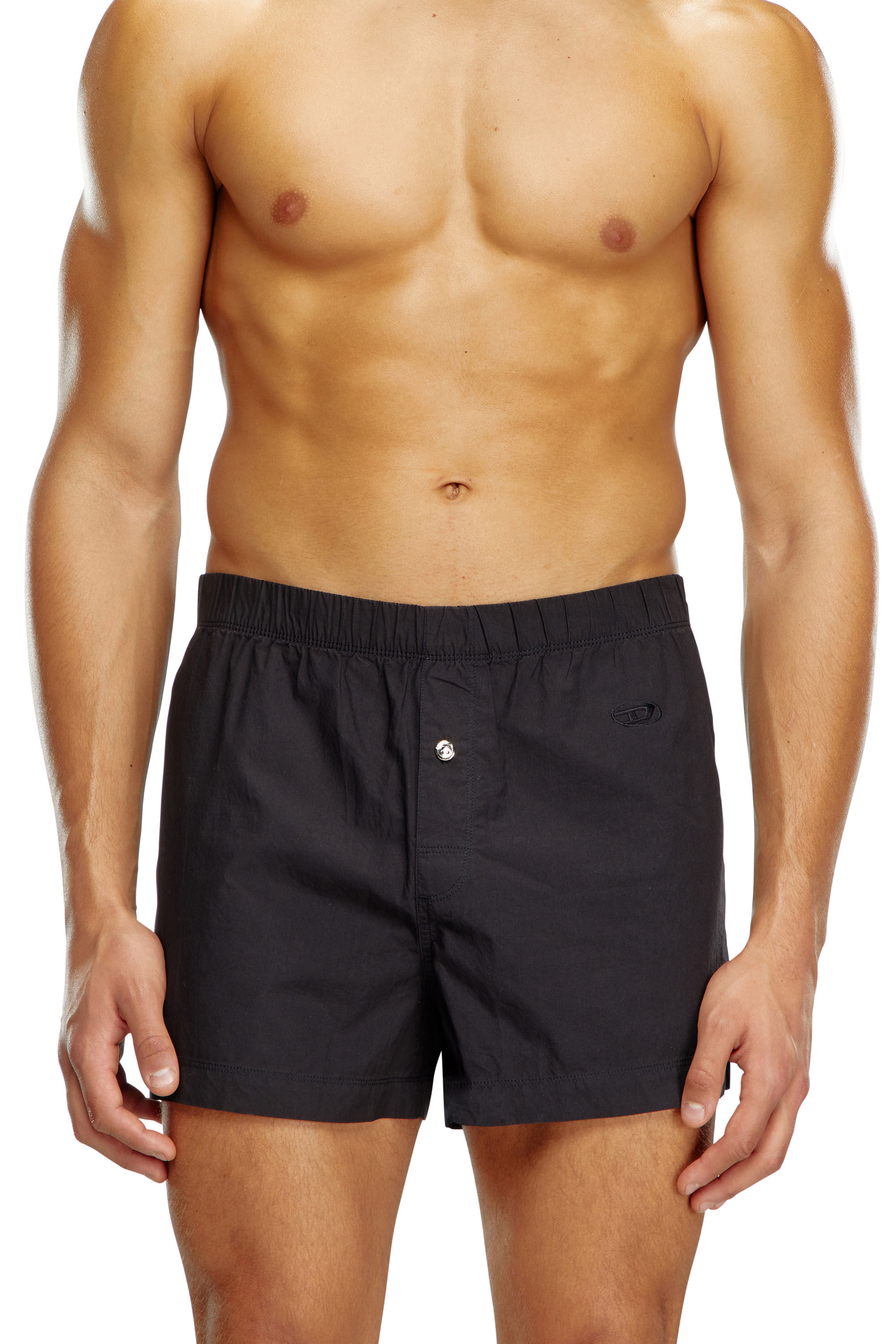 Diesel - UUBX-STARK, Unisex's Plain boxers with Oval D embroidery in Black - 3