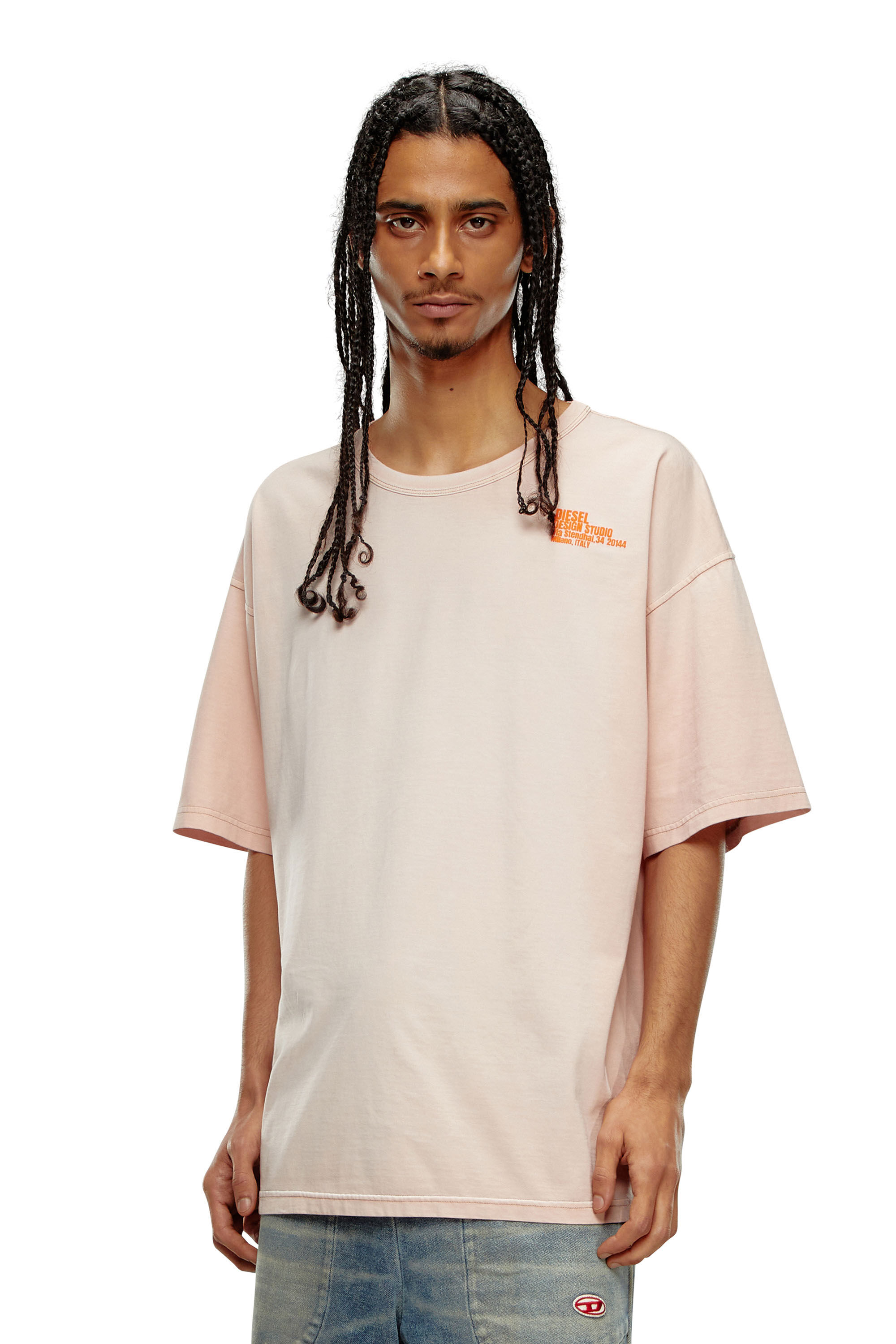 Diesel - T-BOXT-N7, Man's T-shirt with mini Design Studio print in Face Powder - 3