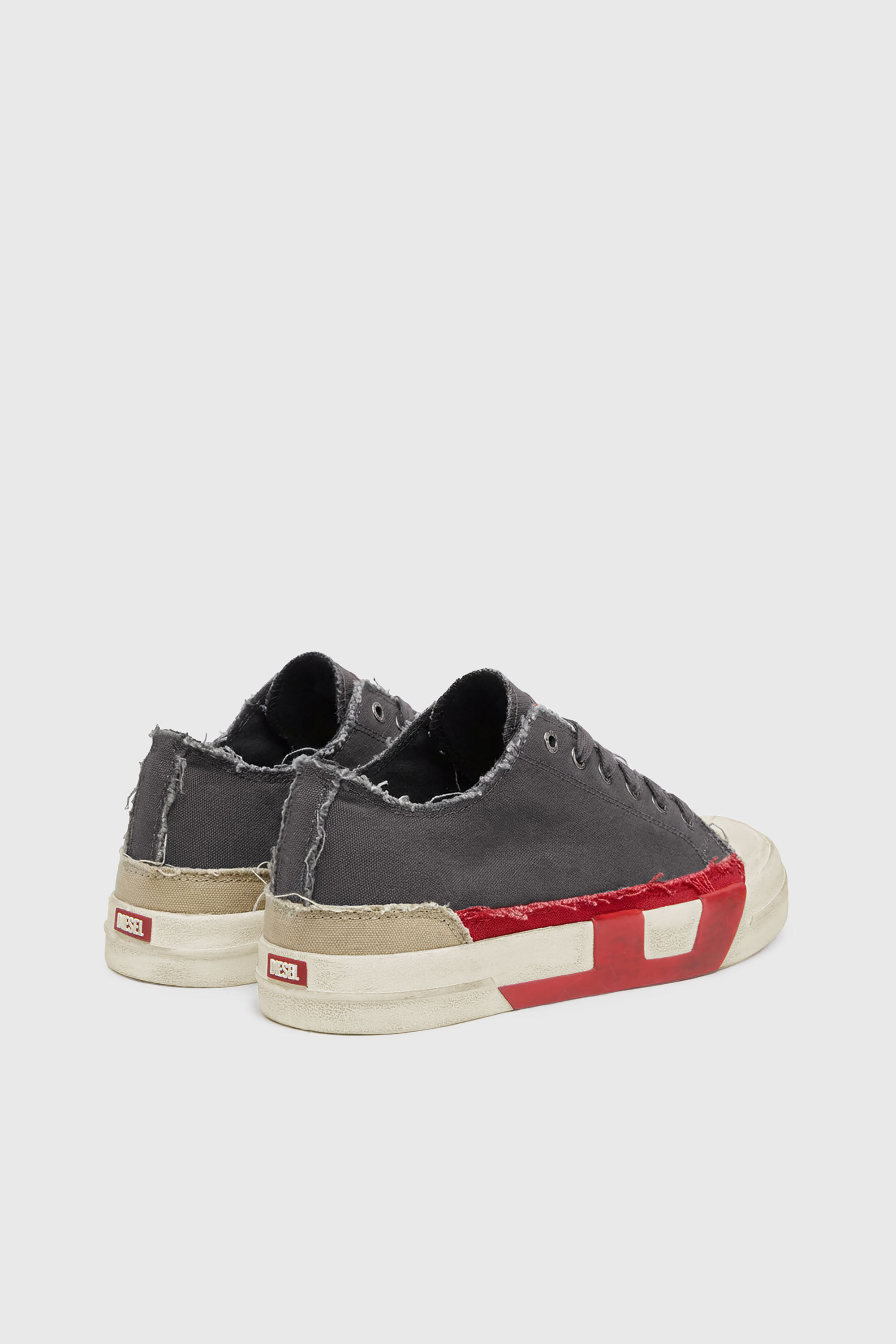 Diesel - S-D-VERSE LOW II, Man's S-D-Verse-Dirty-effect canvas sneakers in null - 3