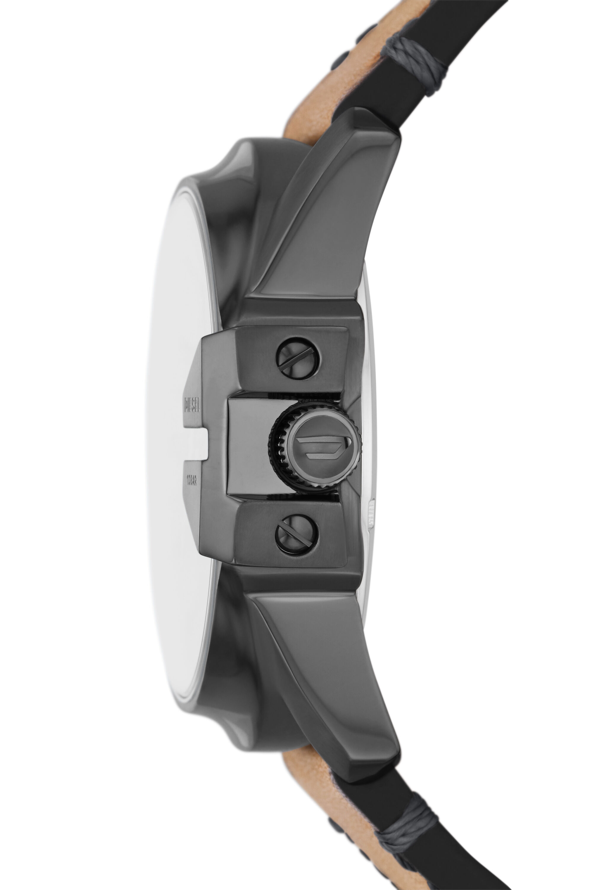 DZ1964 Man: Master Chief three-hand brown leather watch | Diesel