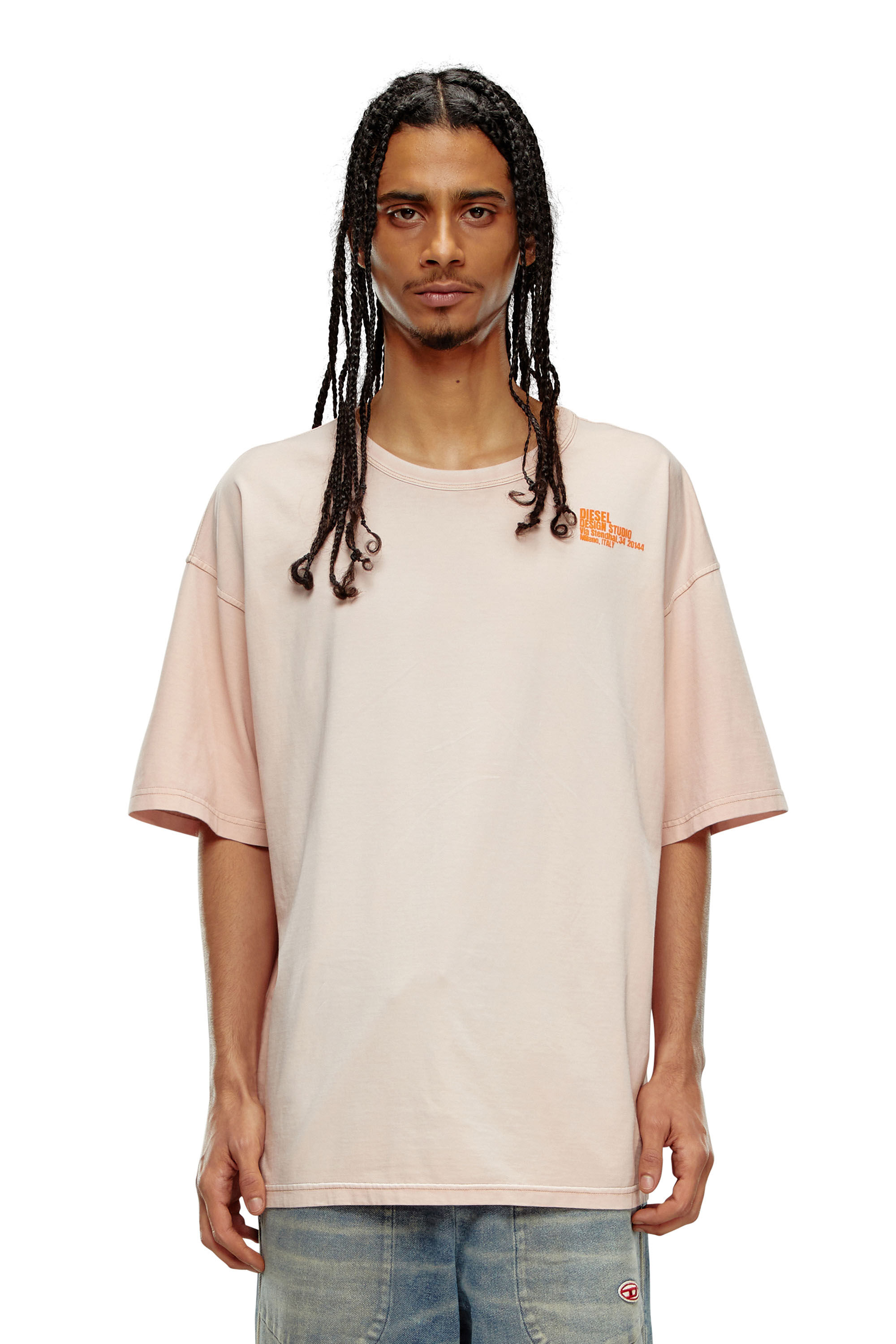 Diesel - T-BOXT-N7, Man's T-shirt with mini Design Studio print in Face Powder - 5