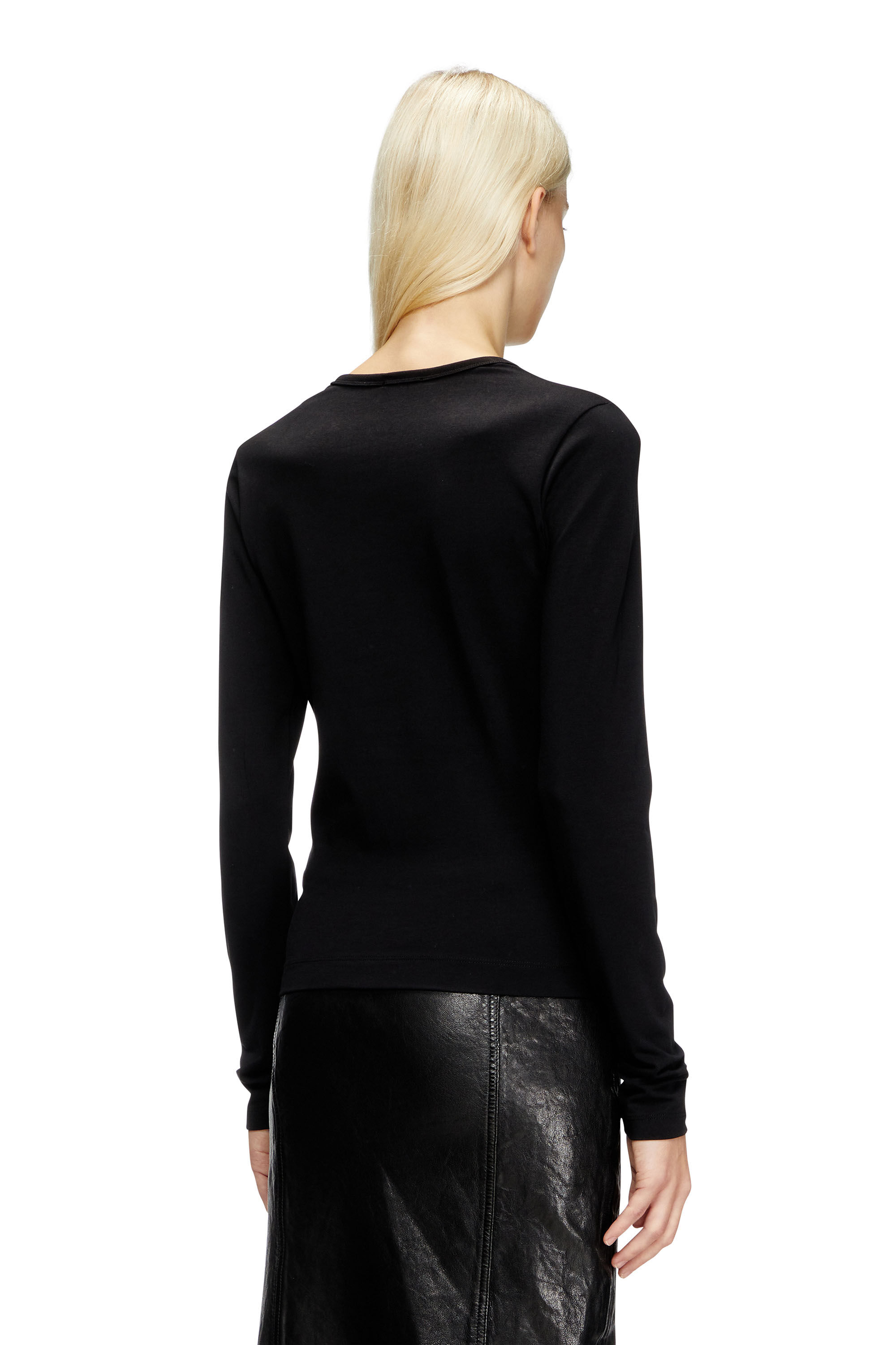 T-ANGIE Women's Long-sleeve cotton T-shirt, cut-out logo | Diesel