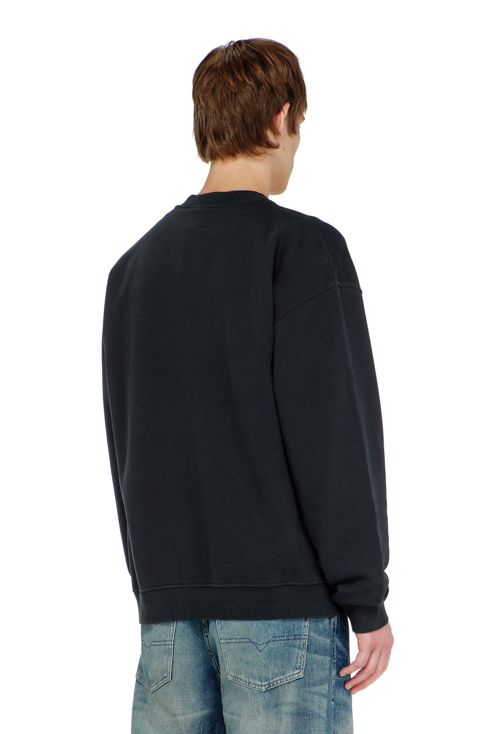 Diesel - S-BOXT-N5, Man's Cotton sweatshirt with flocked Oval D in null - 4