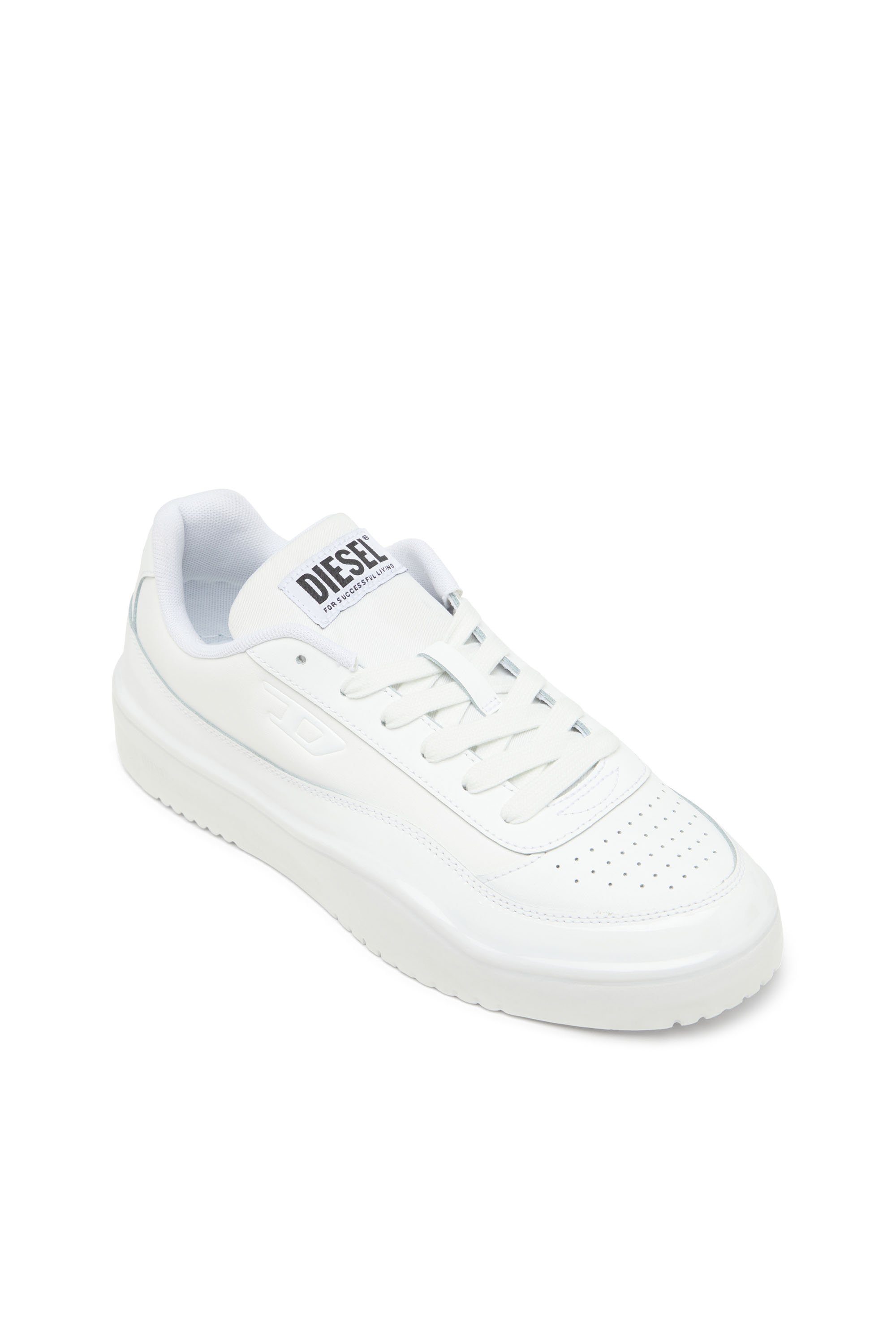 Diesel - S-TRACKER-D LOW, Man's S-Tracker-D-Silicone-dipped leather sneakers in White - 6