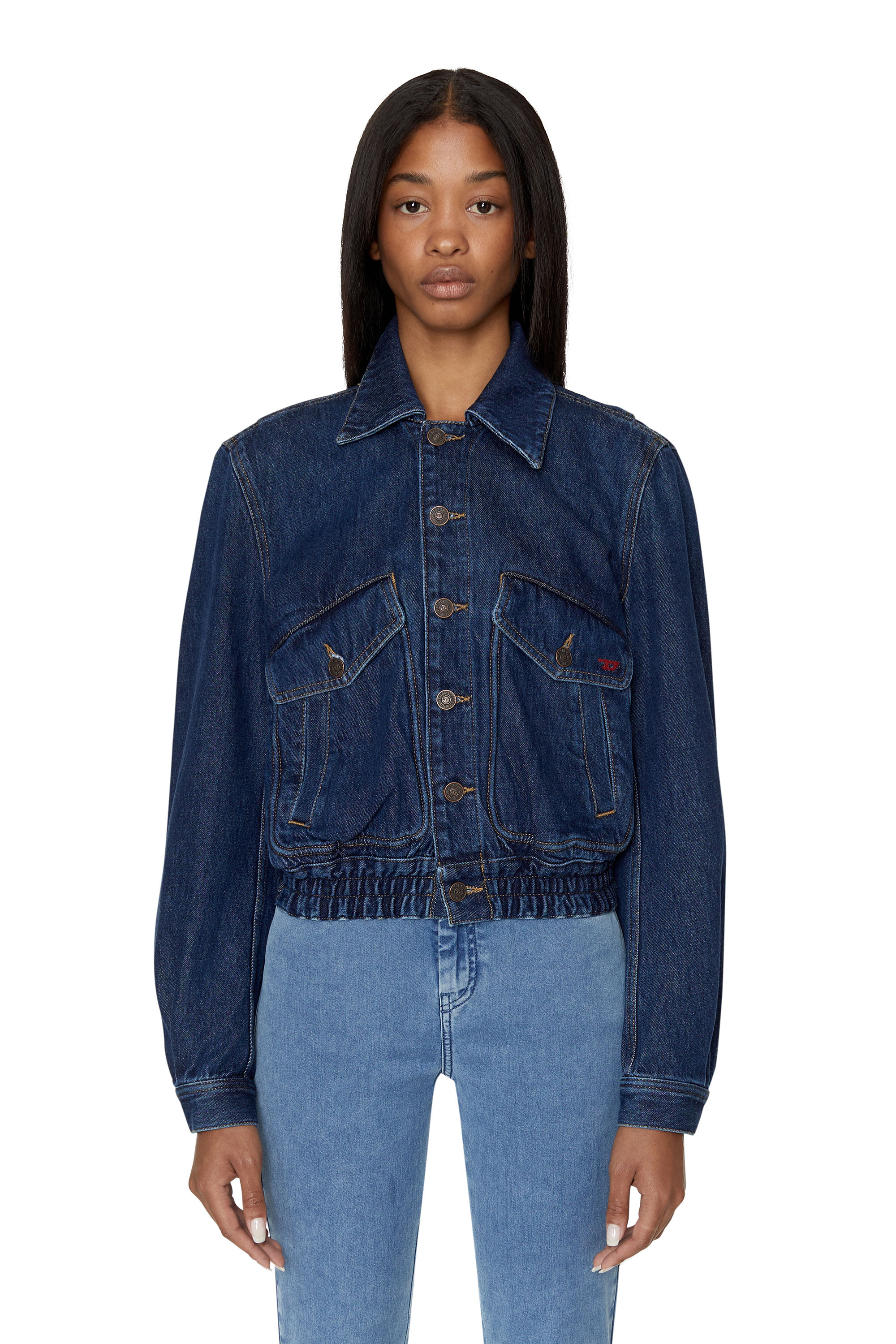 Diesel - DE-TRACY BOMBER JACKET, Dark Blue - Image 1