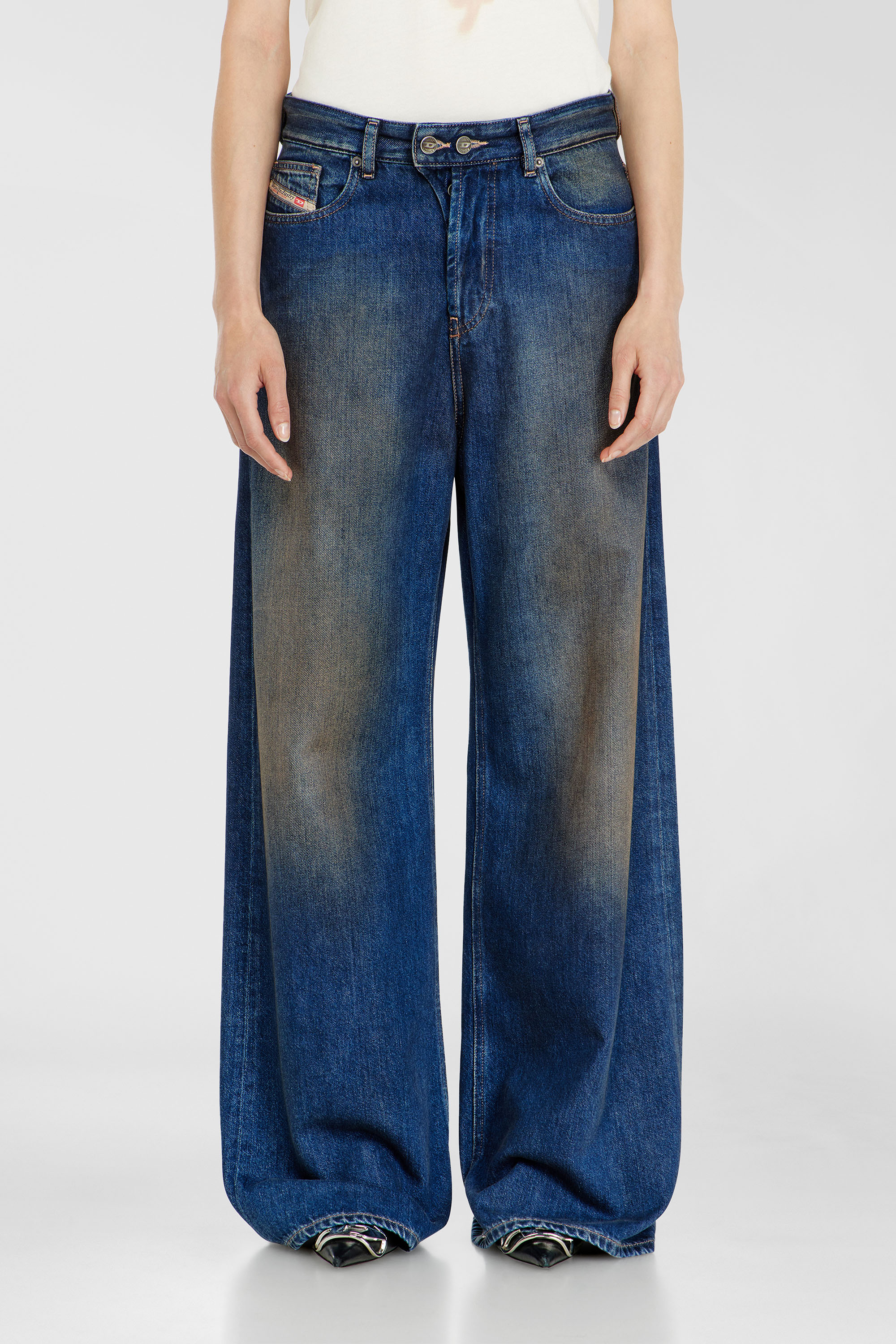 Diesel - Woman's Relaxed Jeans 1996 D-Sire 09P47, Dark Blue - 1