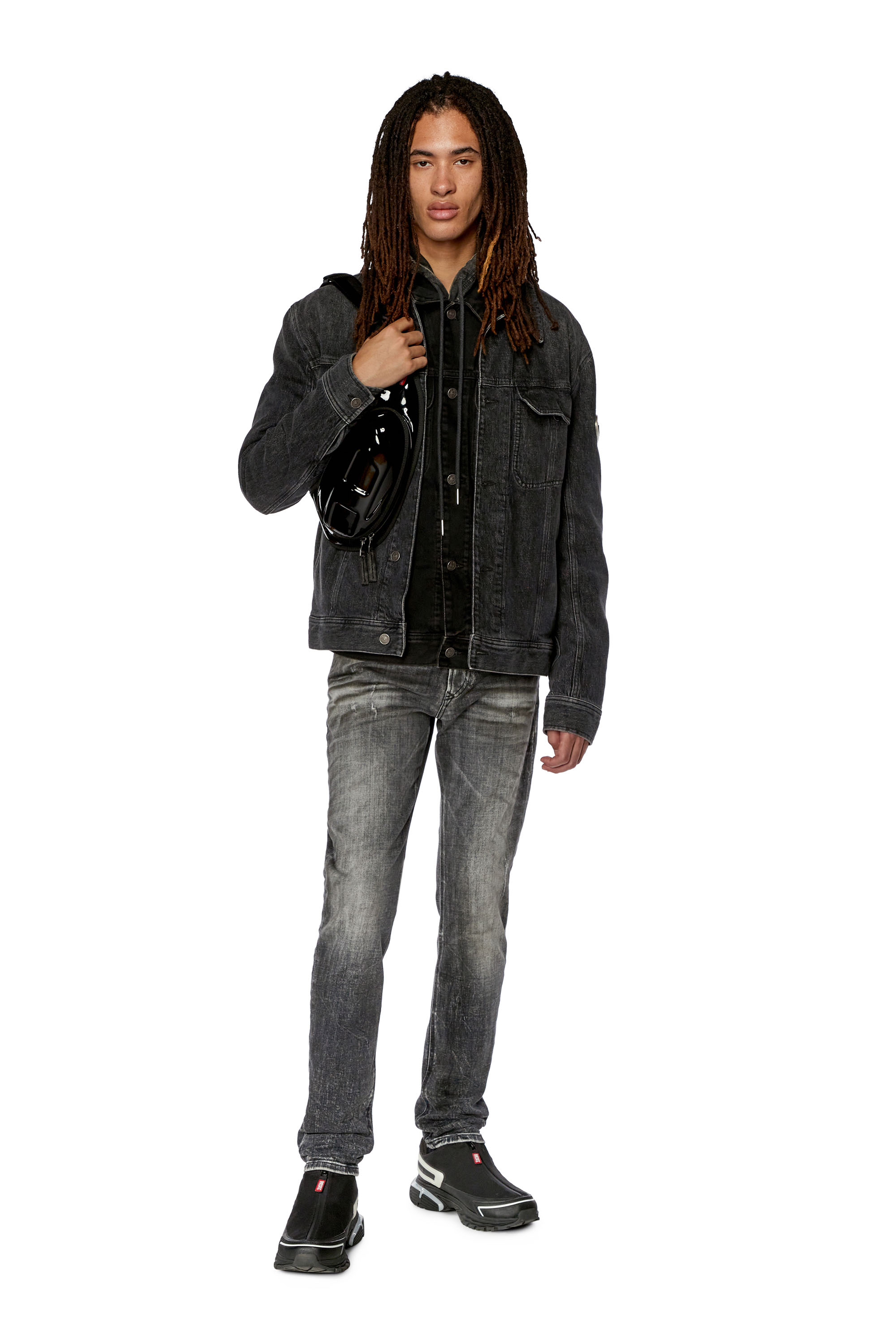 Diesel - Skinny Jeans 1979 Sleenker 09G86, Black/Dark grey - Image 4