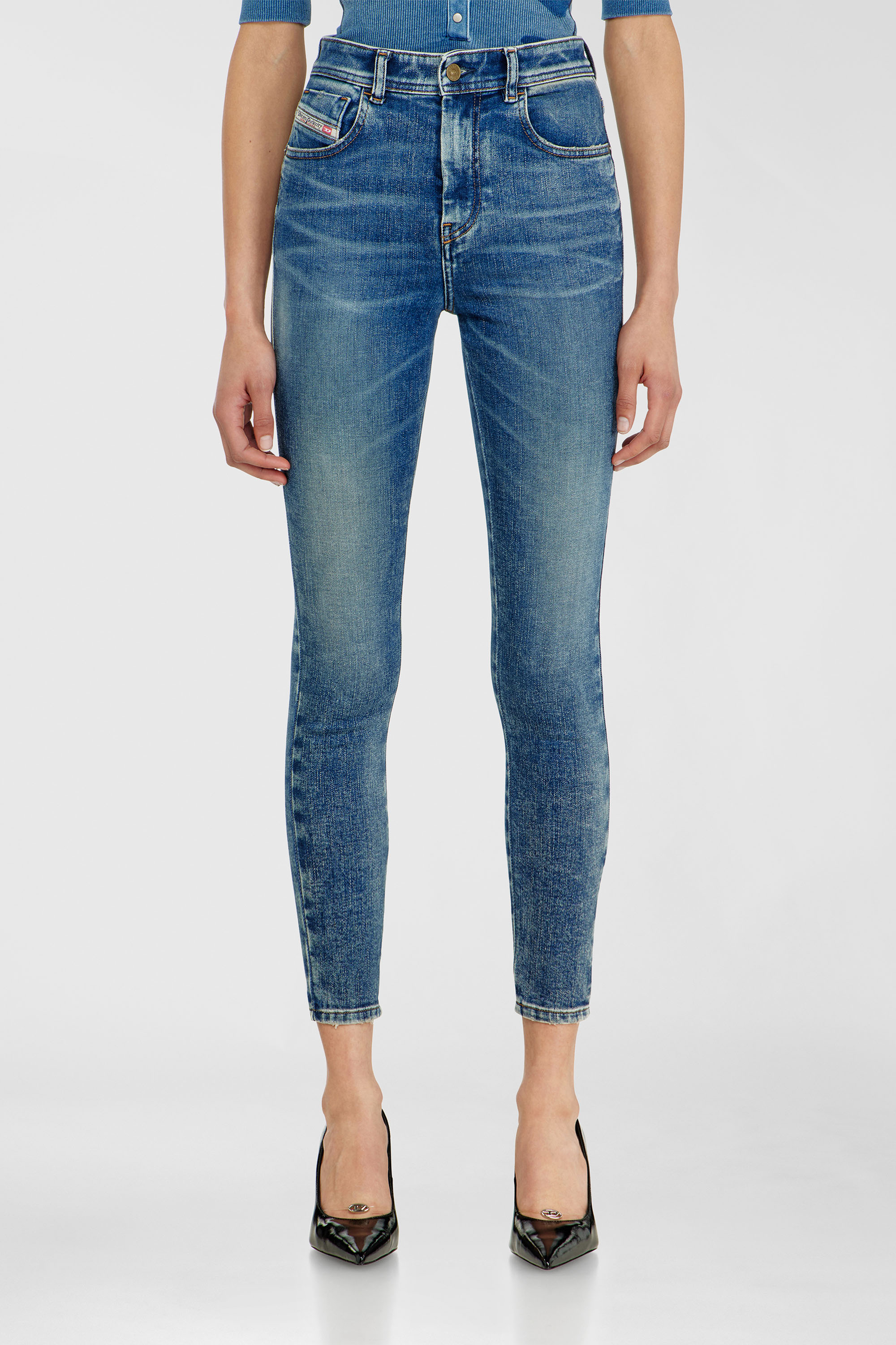 Diesel - Woman's Skinny Jeans 1984 Slandy-High 09P72, Medium blue - 1
