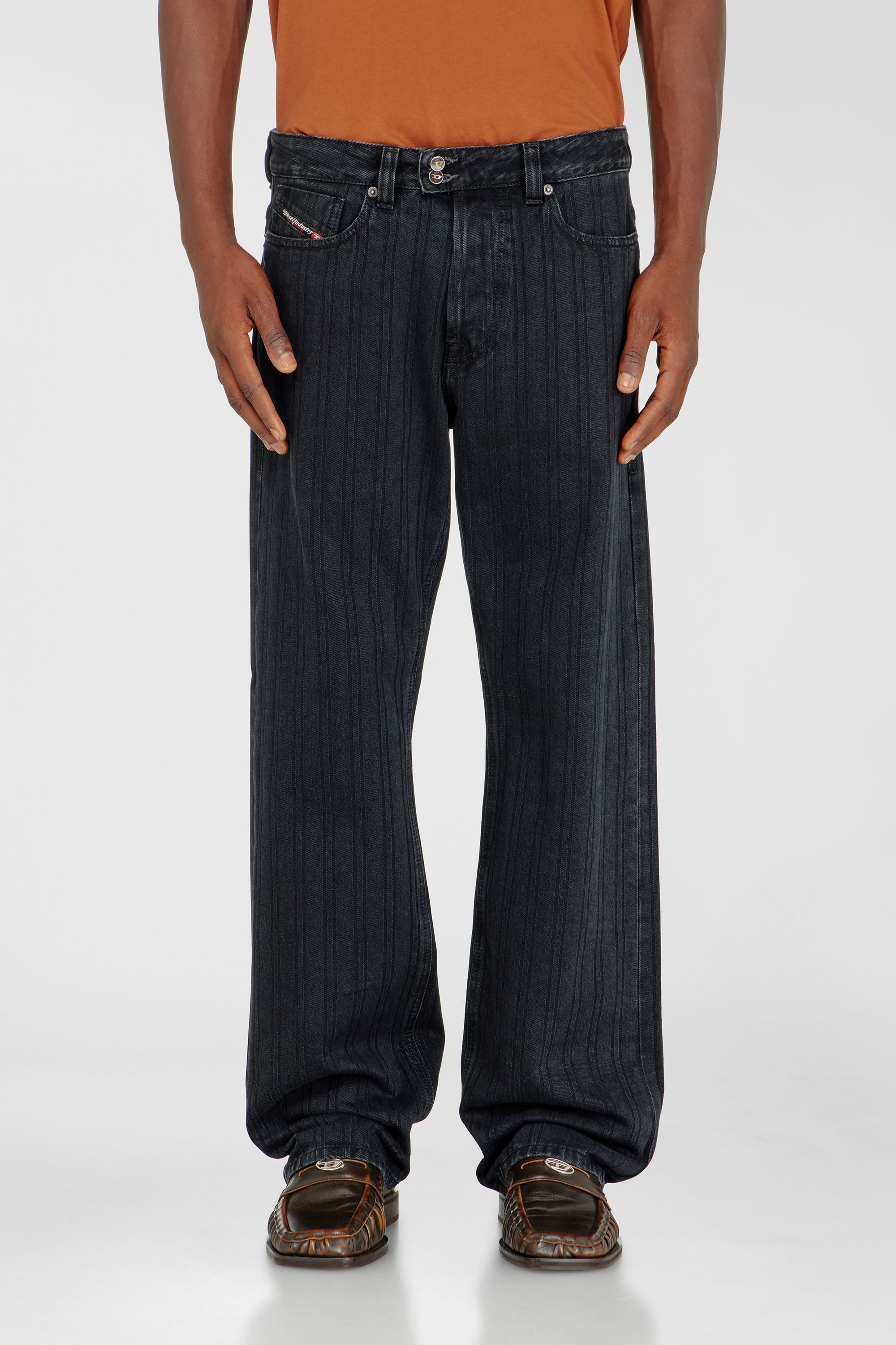 Diesel - Man's Relaxed Jeans 1980 D-Eeper 09Q12, Black/Dark grey - 1