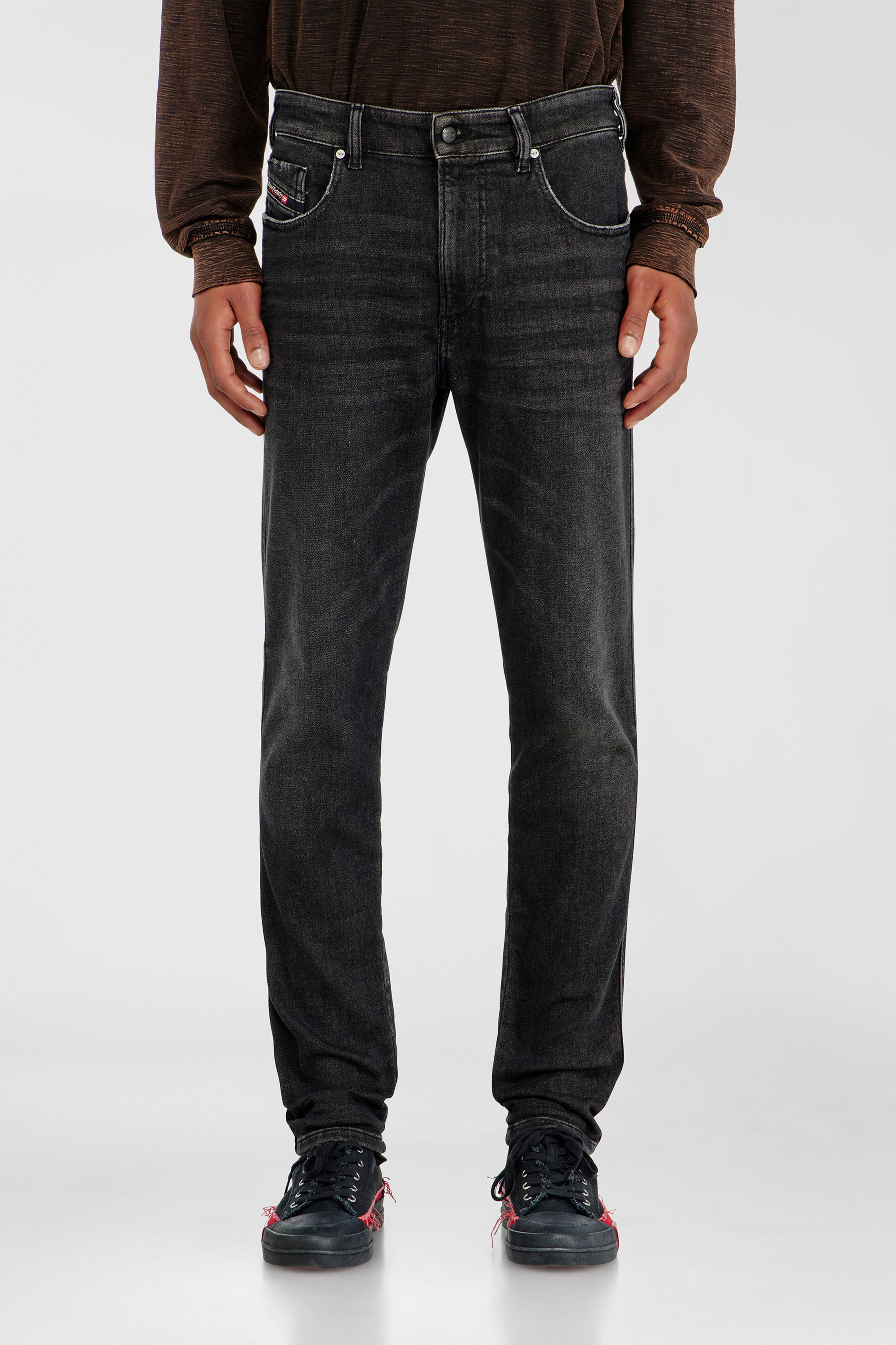 Diesel - Man's Slim 2062 D-Strukt Joggjeans&reg; 09P92, Black/Dark grey - 1