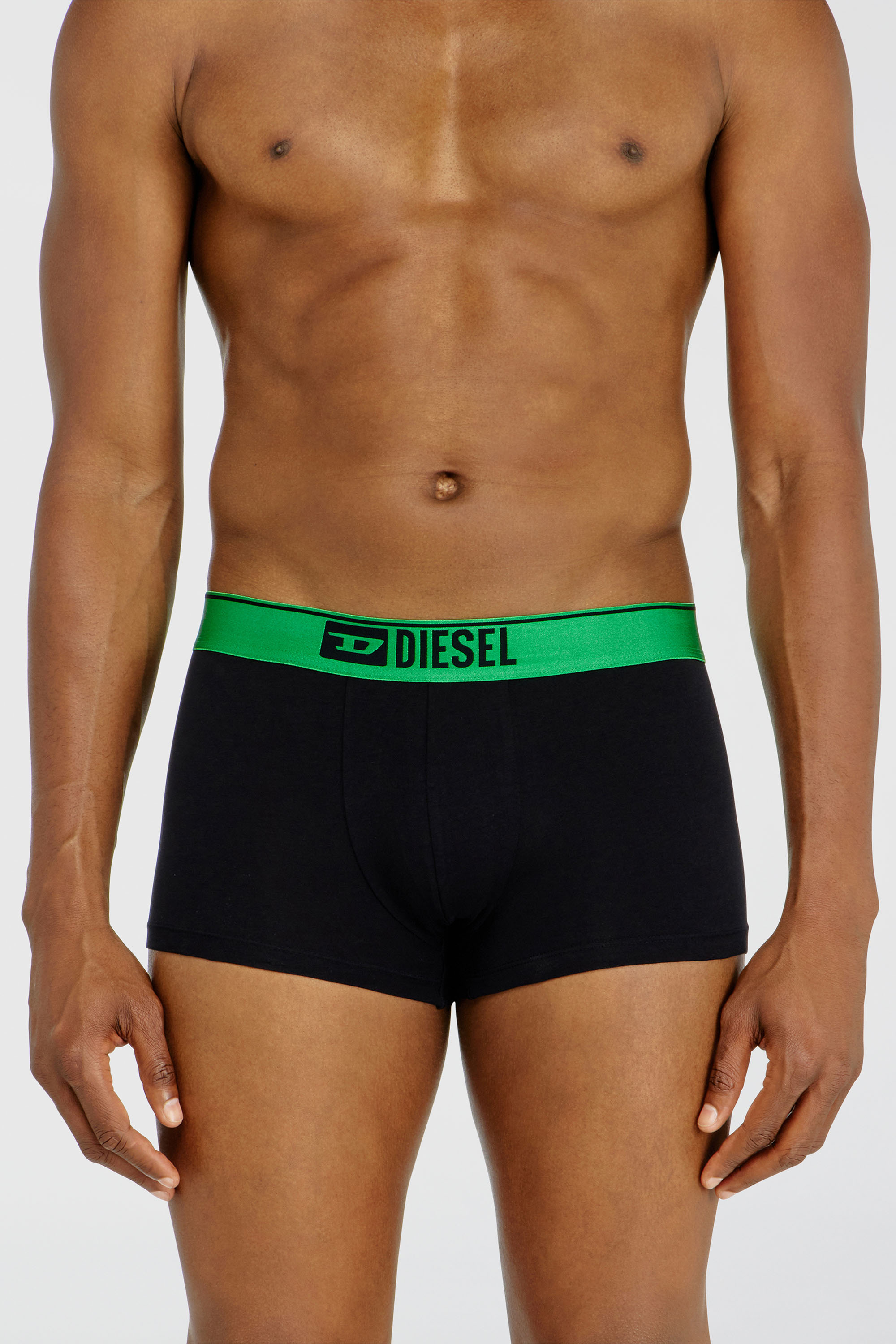 Diesel - DAMIEN-GFT-3PACK, Man's Three-pack boxer briefs with metallic waistband in Black - 2