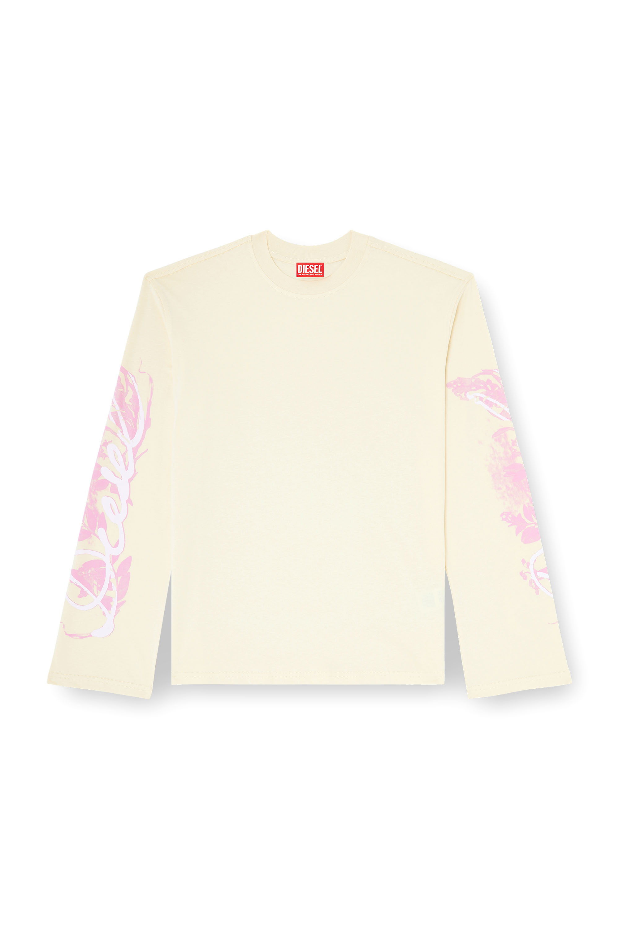 Diesel - T-HILARY-LS-AA3, Woman's Long-sleeve T-shirt with graphic prints and crystals in null - 2