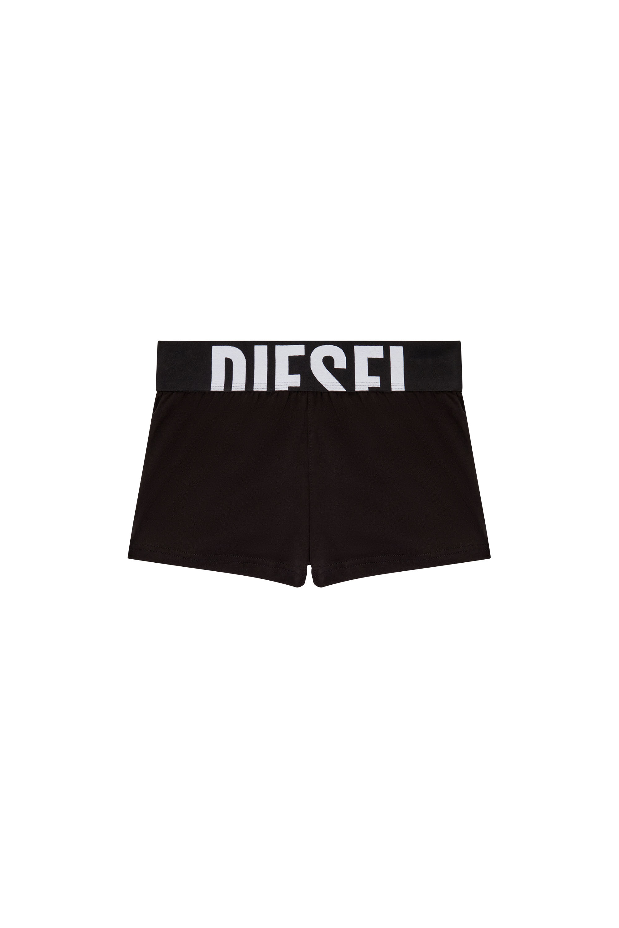 Diesel - ARIANNA-D-POP, Woman's Terry cotton shorts with cut-off logo in Black - 4