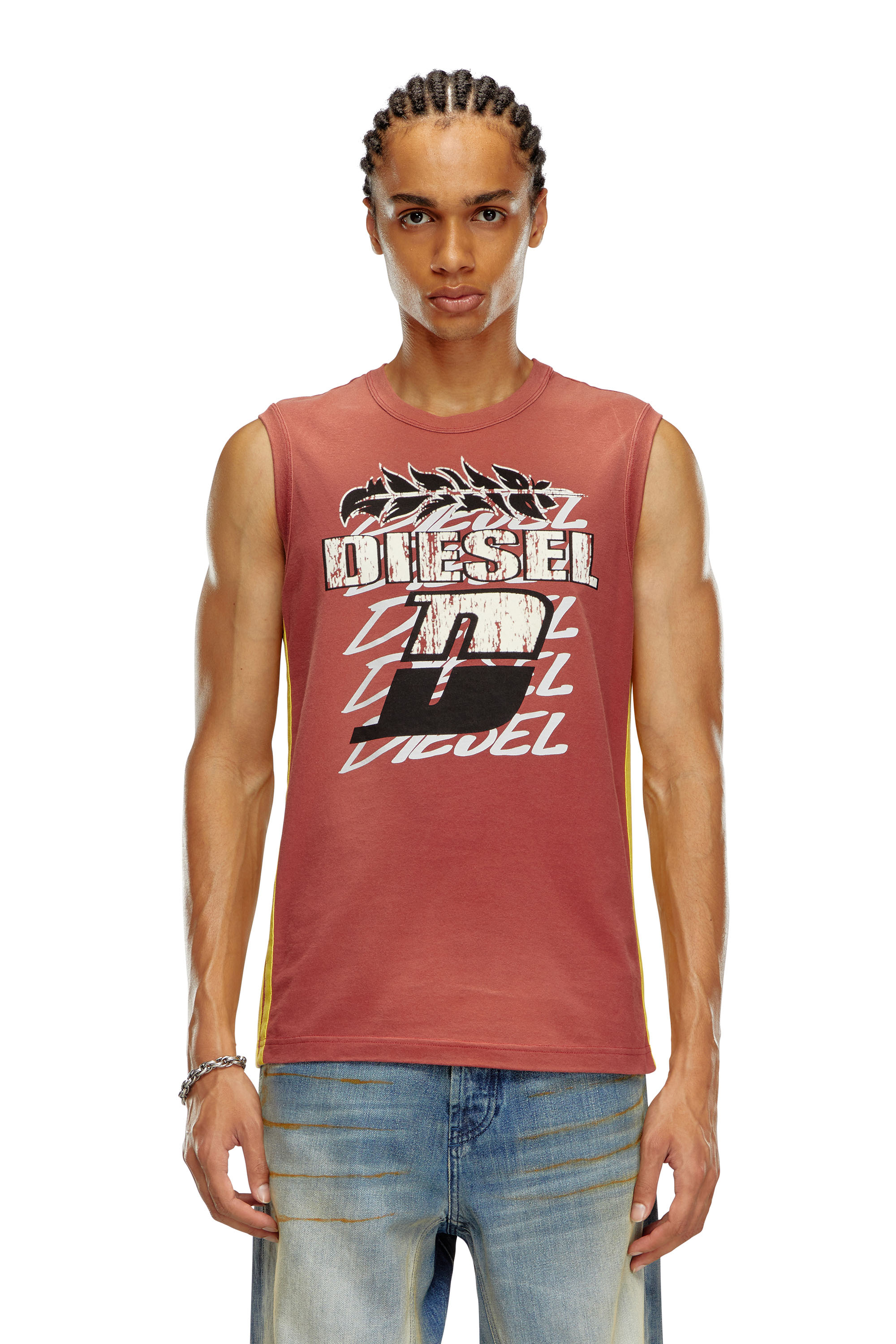 Diesel - T-BISCO-STRIPE, Red - Image 5