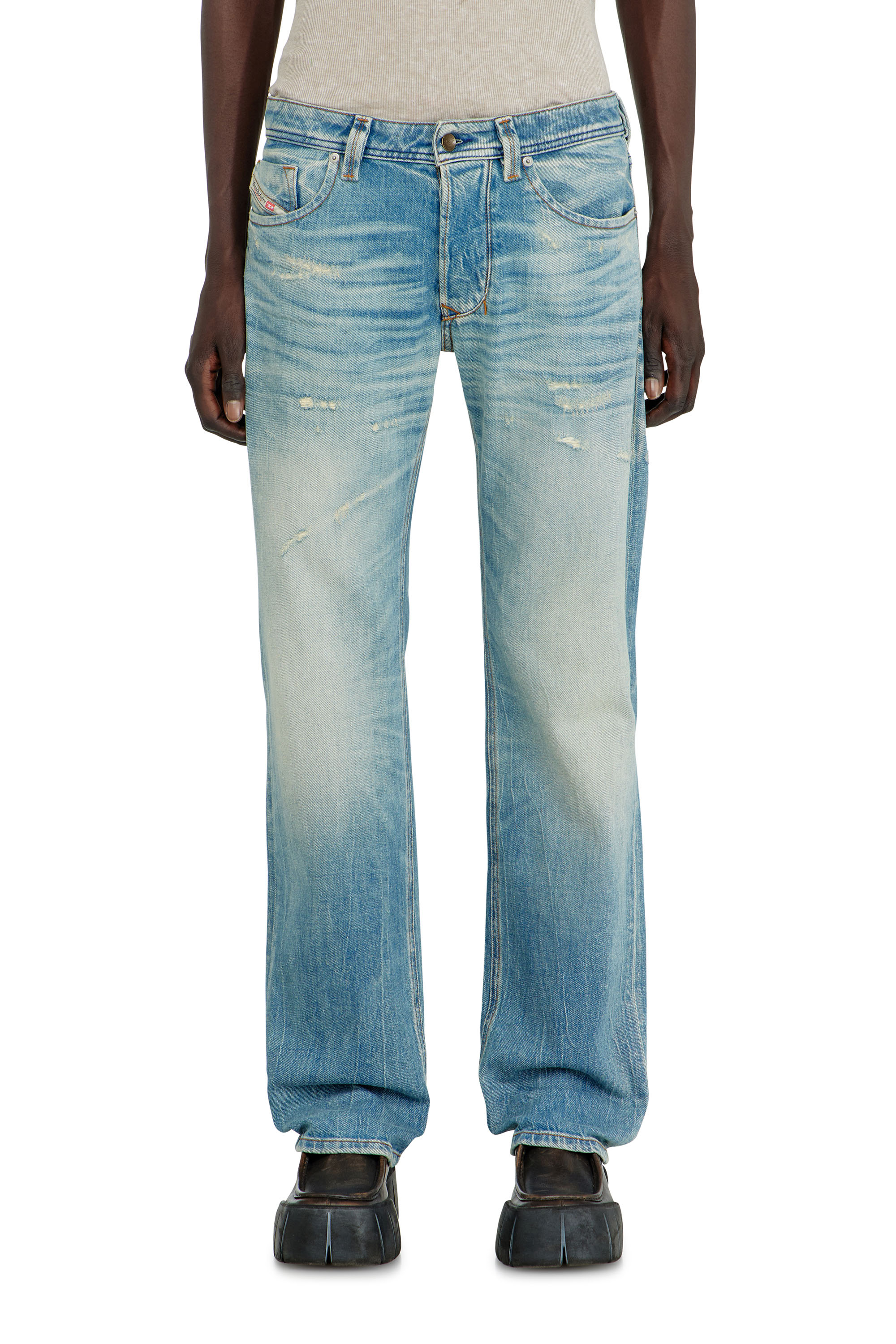 Diesel - Man's Regular Jeans 1985 Larkee 09P33, Light Blue - 4