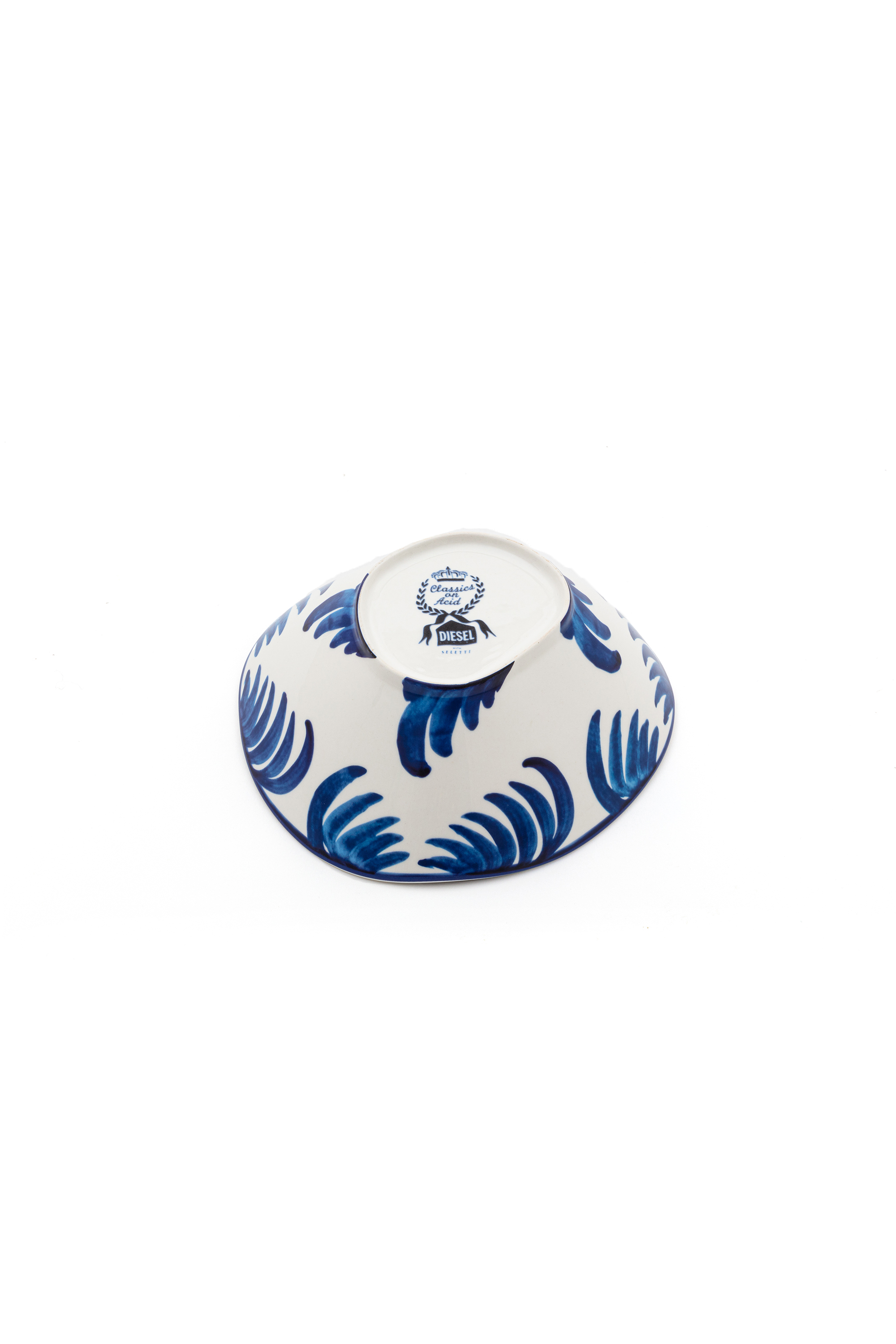 Diesel - 11280 PORCELAIN SALAD BOWL "CLASSIC ON A, Unisex's Porcelein salad bowl in White/Blue - 3