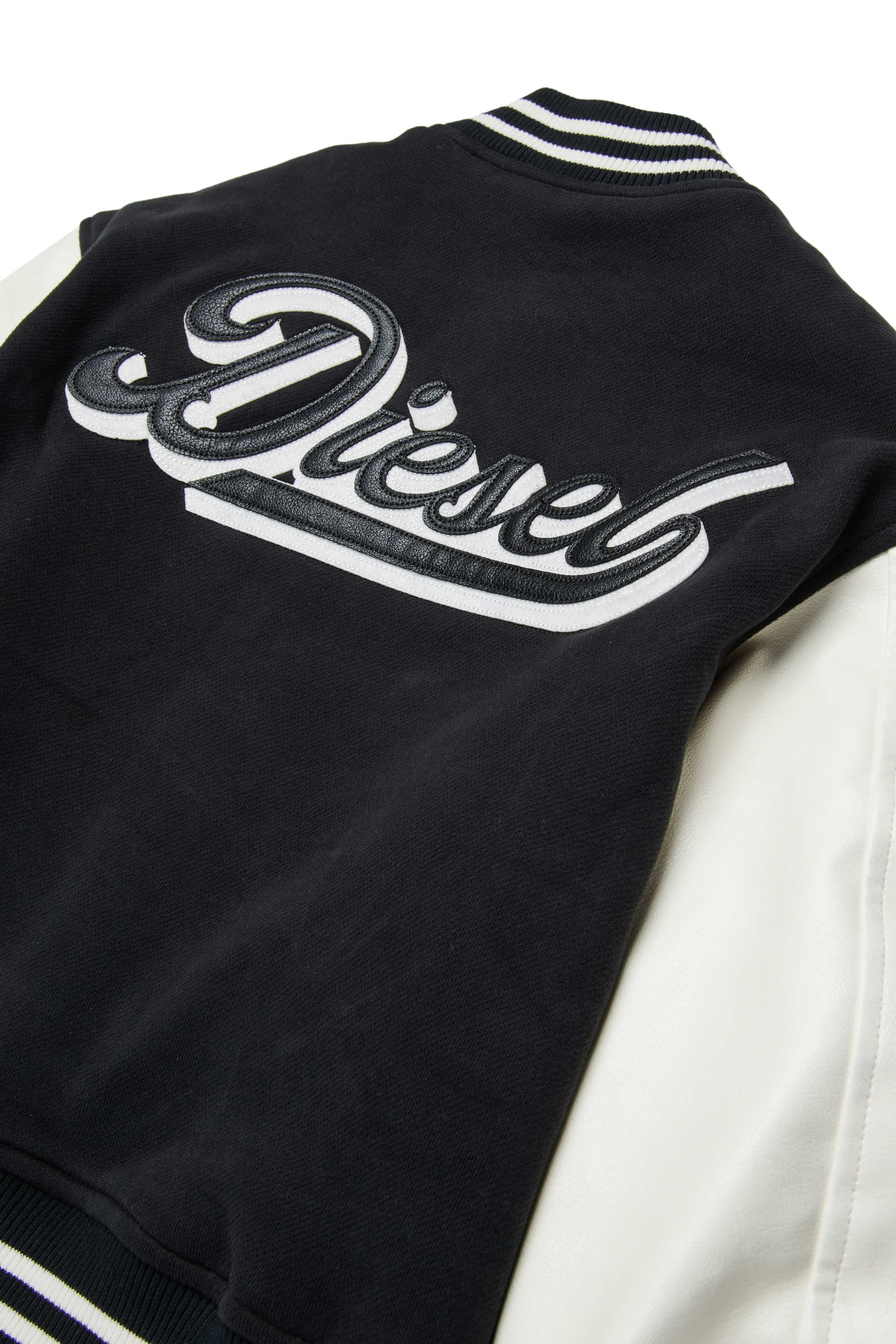 Diesel - JBIRKYE, Man's Jacket with contrast sleeves and embroidery in Black - 4