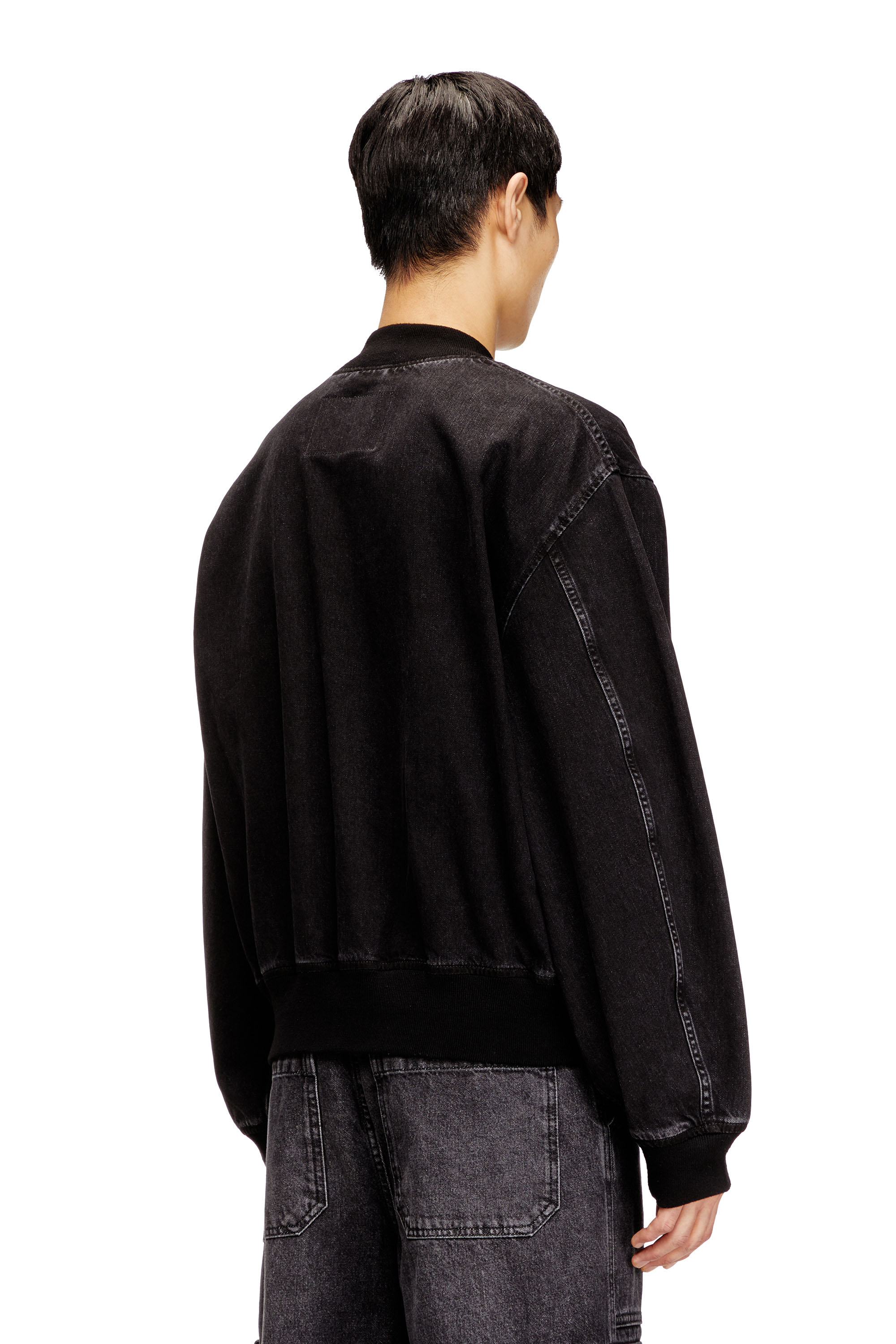 Diesel - D-GUZ, Unisex's Bomber jacket in denim in Black - 4