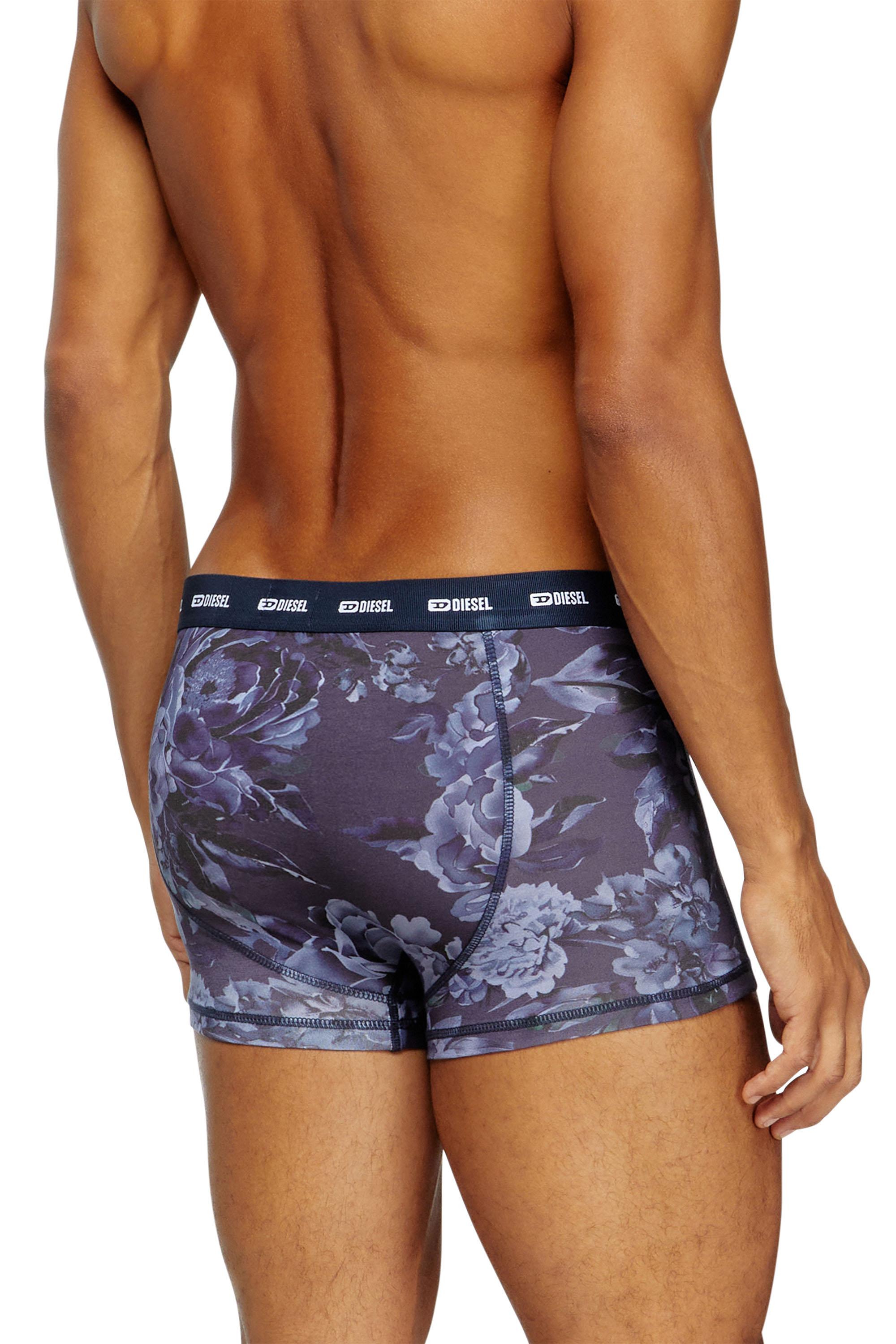 Diesel - DAMIEN-UTLT, Man's Boxer briefs with Flower print in Blue - 4
