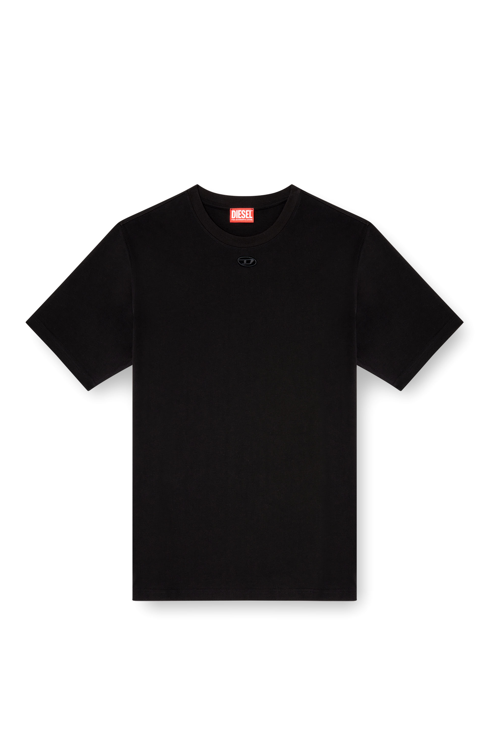 Diesel - T-ADJUST-MAREY, Man's T-shirt with cut-out Oval D in Black - 3