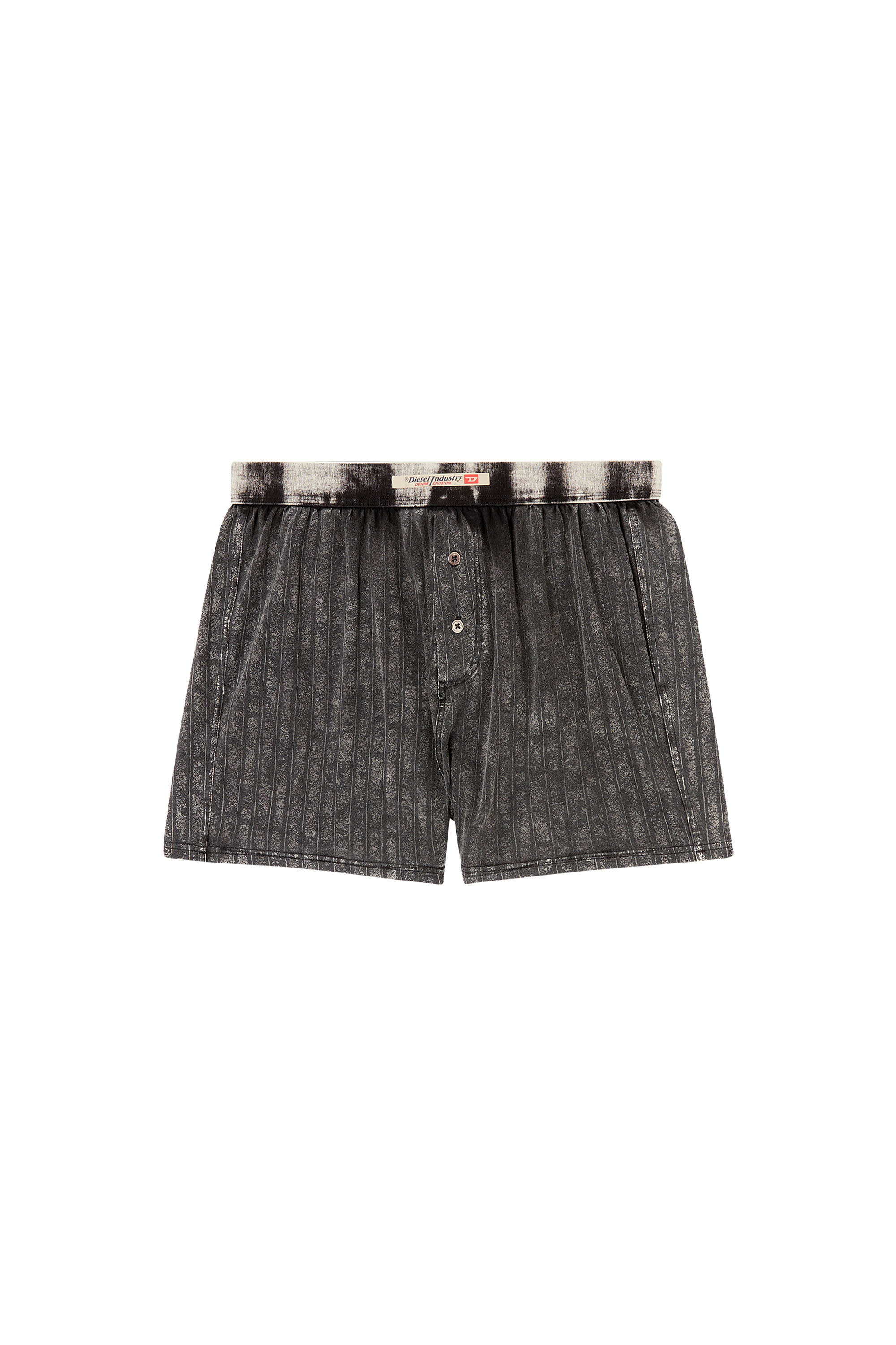 Diesel - STARK-DNM, Man's Long cotton boxers with pinstripe denim effect in null - 3