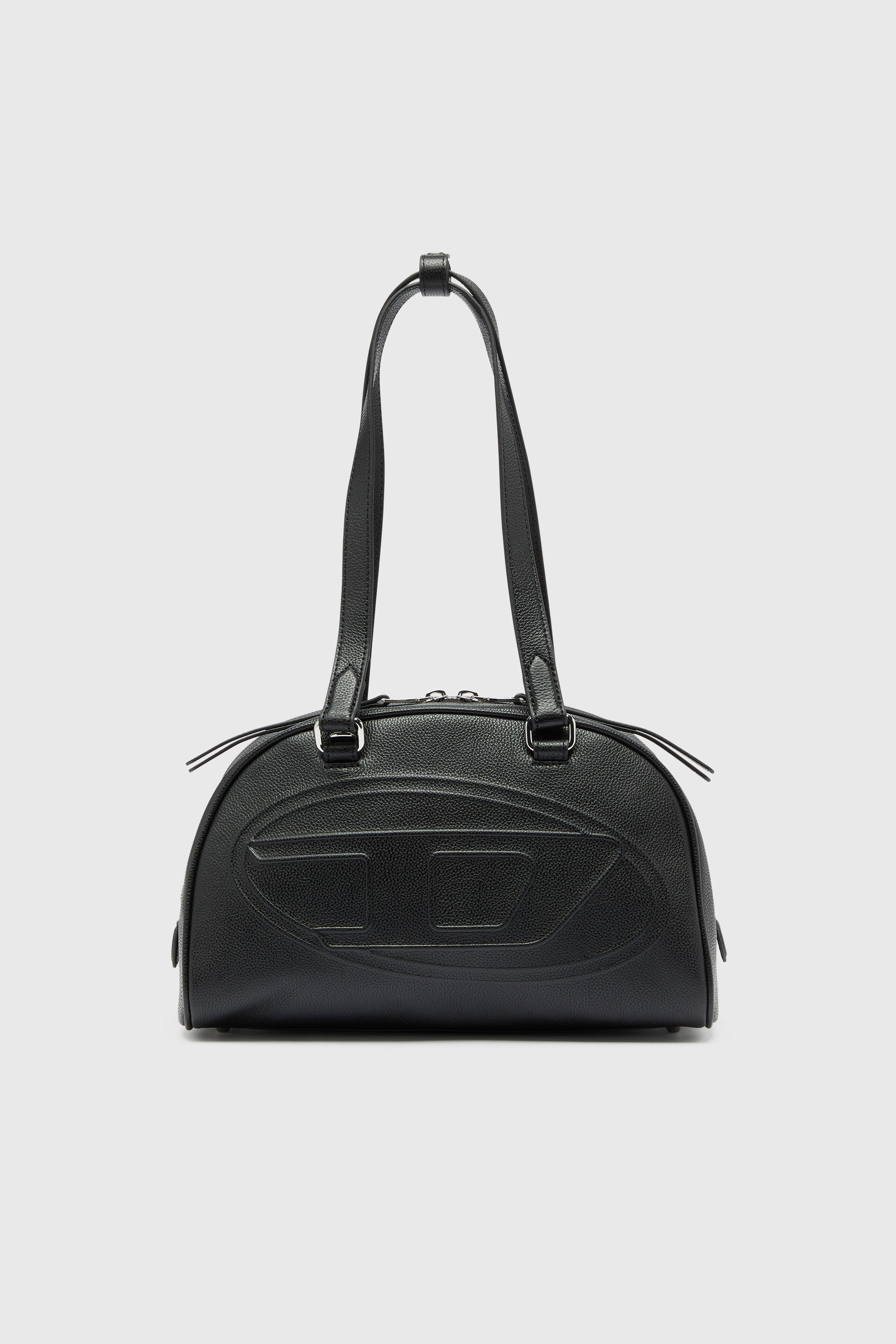Diesel - 1DR DOME SHOULDER, Unisex's 1DR Dome - Leather Boston bag with embossed logo in Black - 1