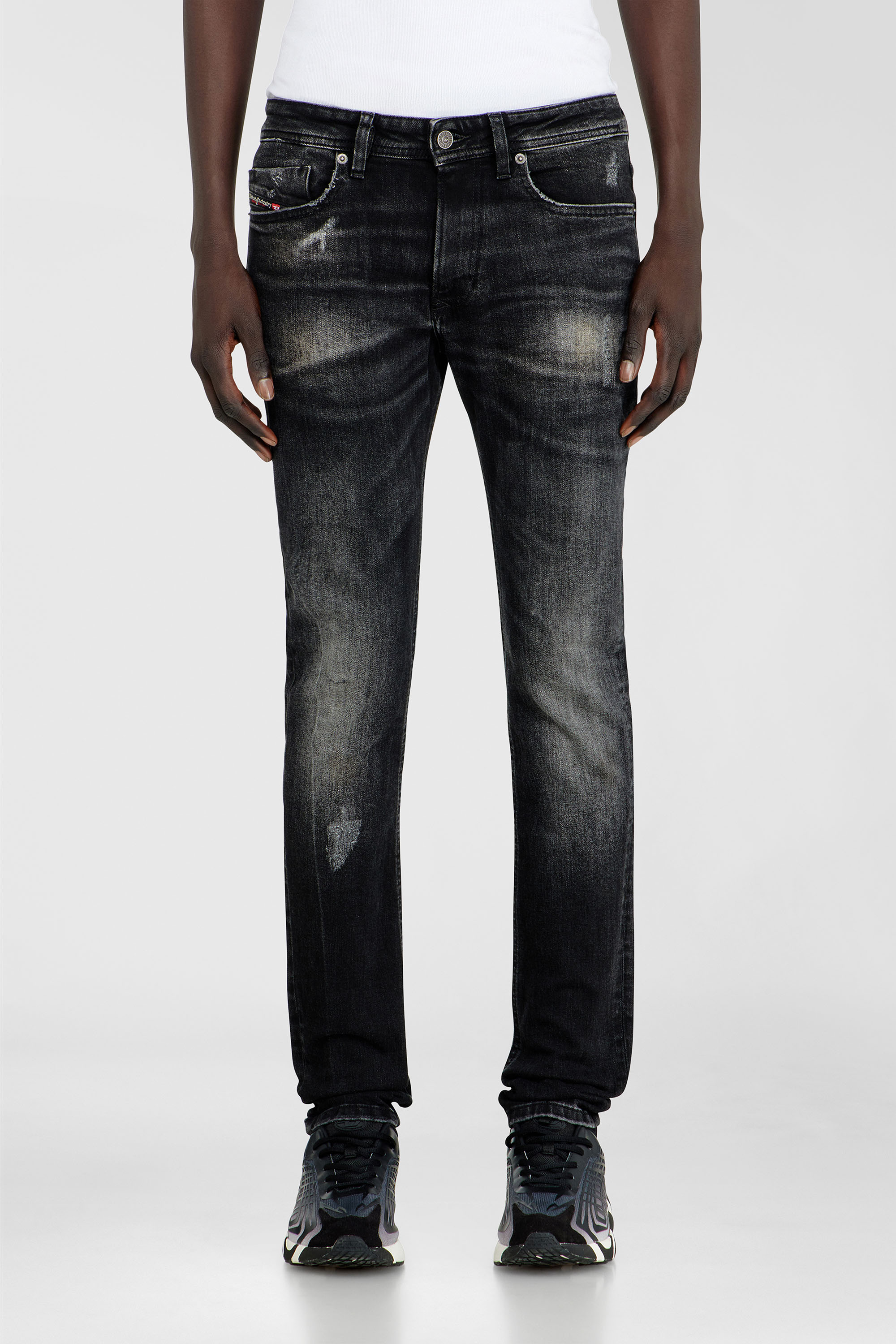 Diesel - Man's Skinny Jeans 1979 Sleenker 0DBDP, Black/Dark grey - 1
