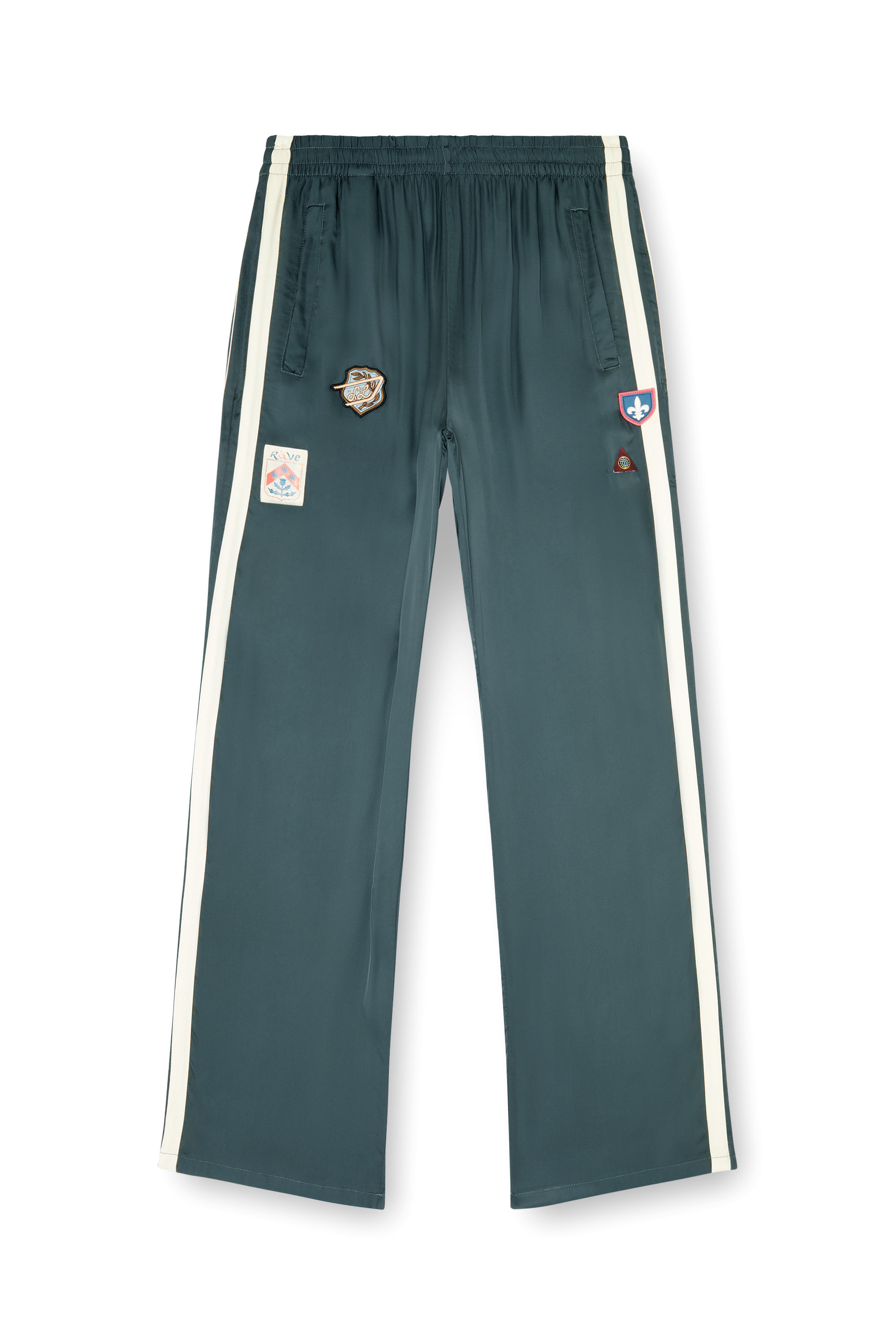 Diesel - P-ANNU, Man's Satin track pants with patches in null - 4