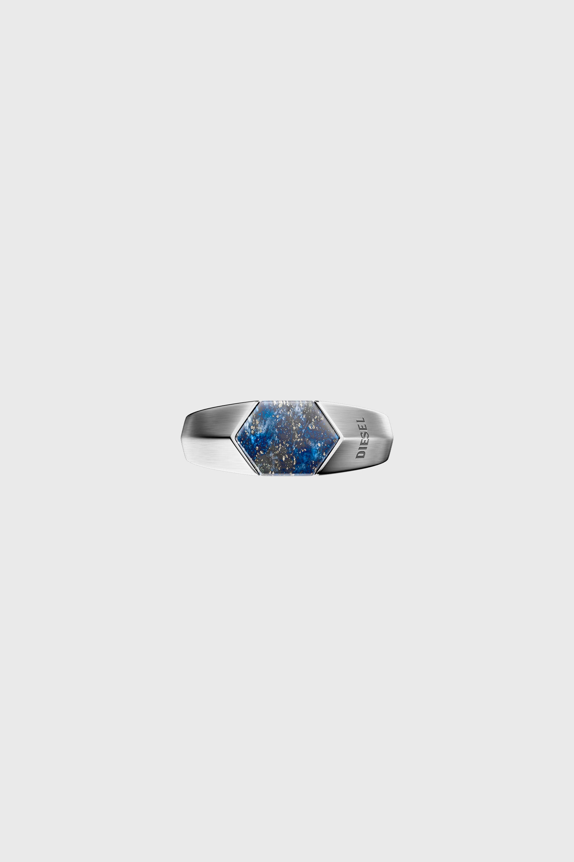 Diesel - DX1712040, Unisex's Lapis Signet Ring in Silver/Blue - 3