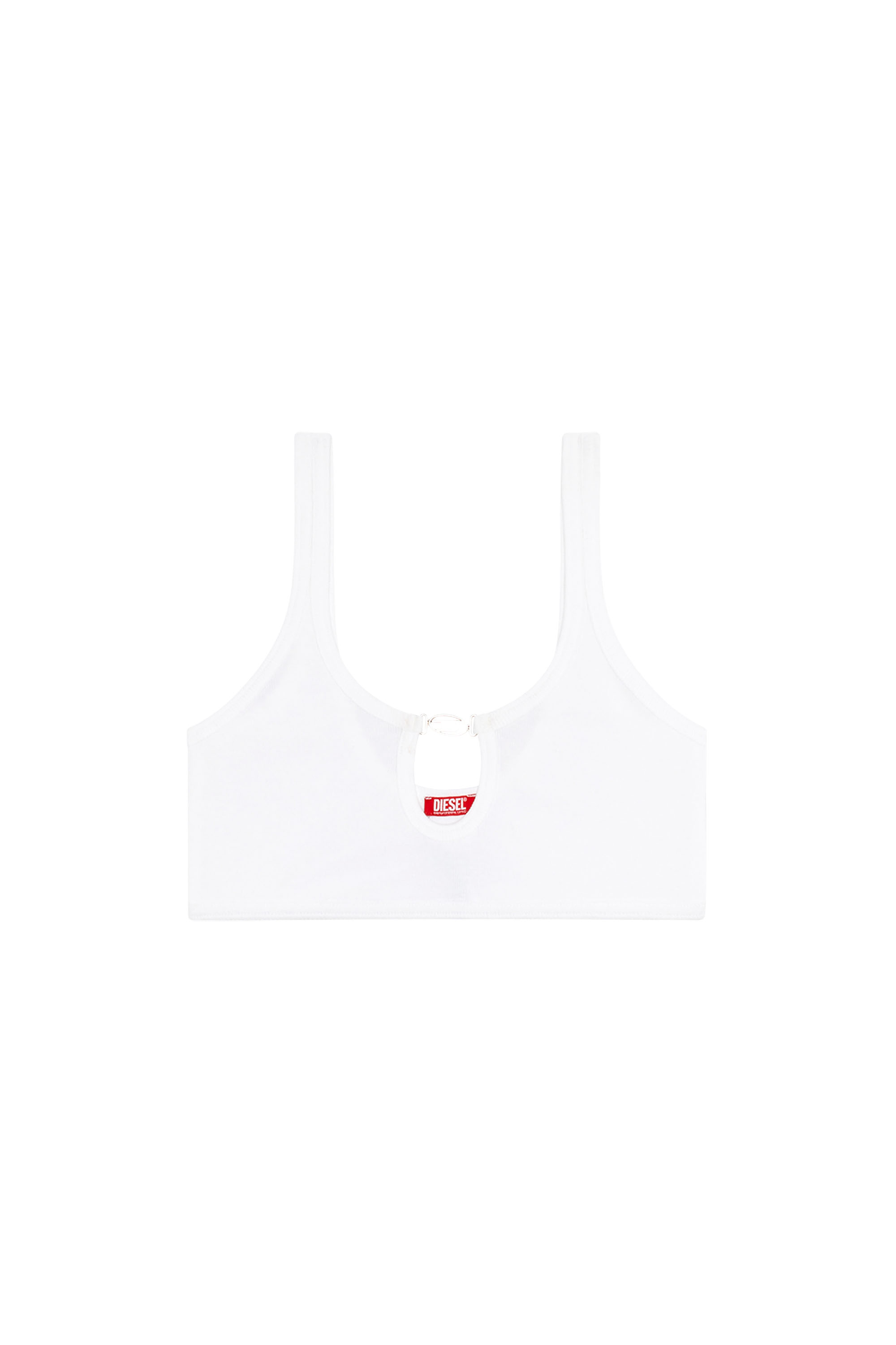 Diesel - UFSB-OVAL-D-RIB-BRALETTE, White - Image 4