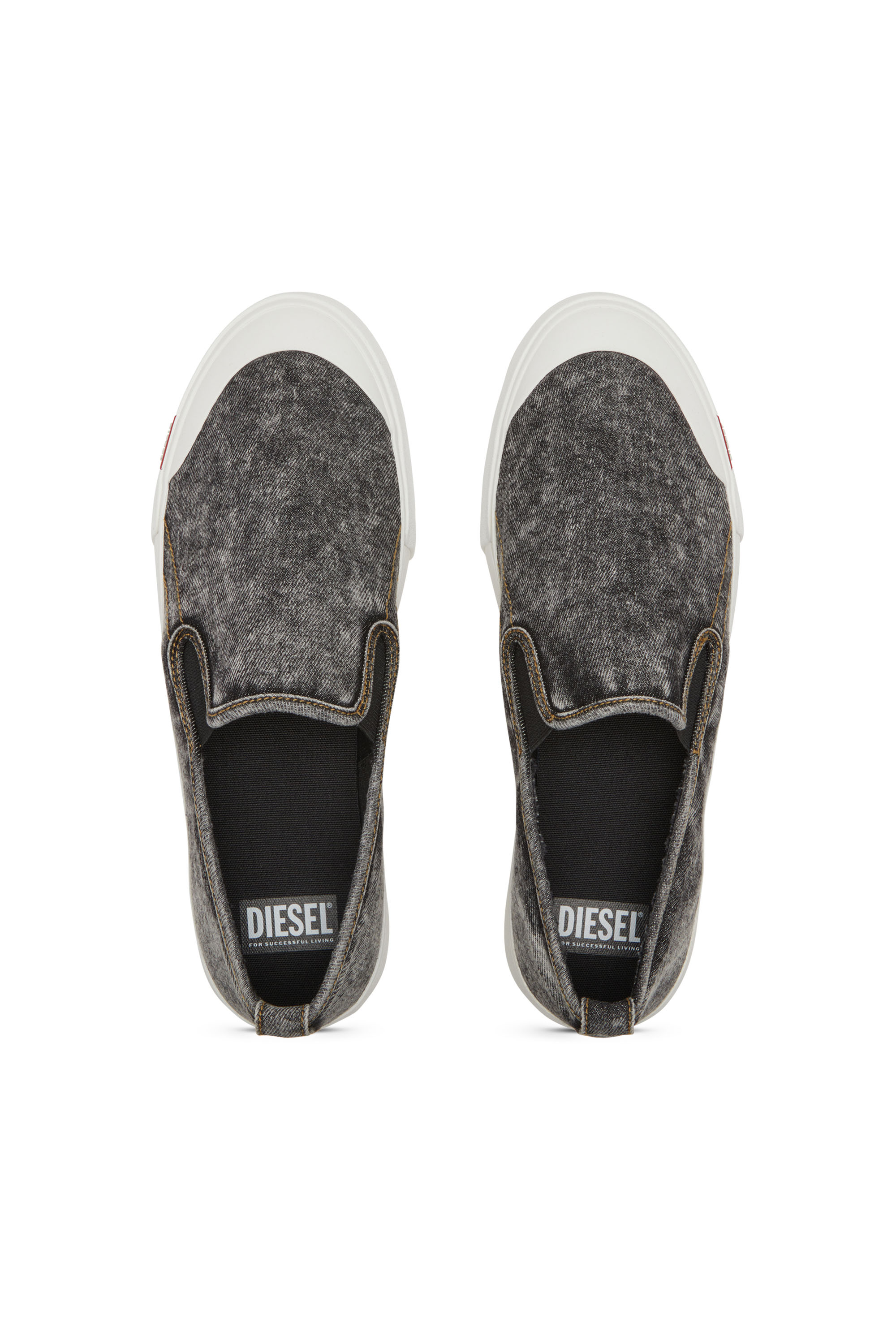 Diesel - S-ATHOS NMD SO, Man's Denim slip-on sneakers in Black - 6