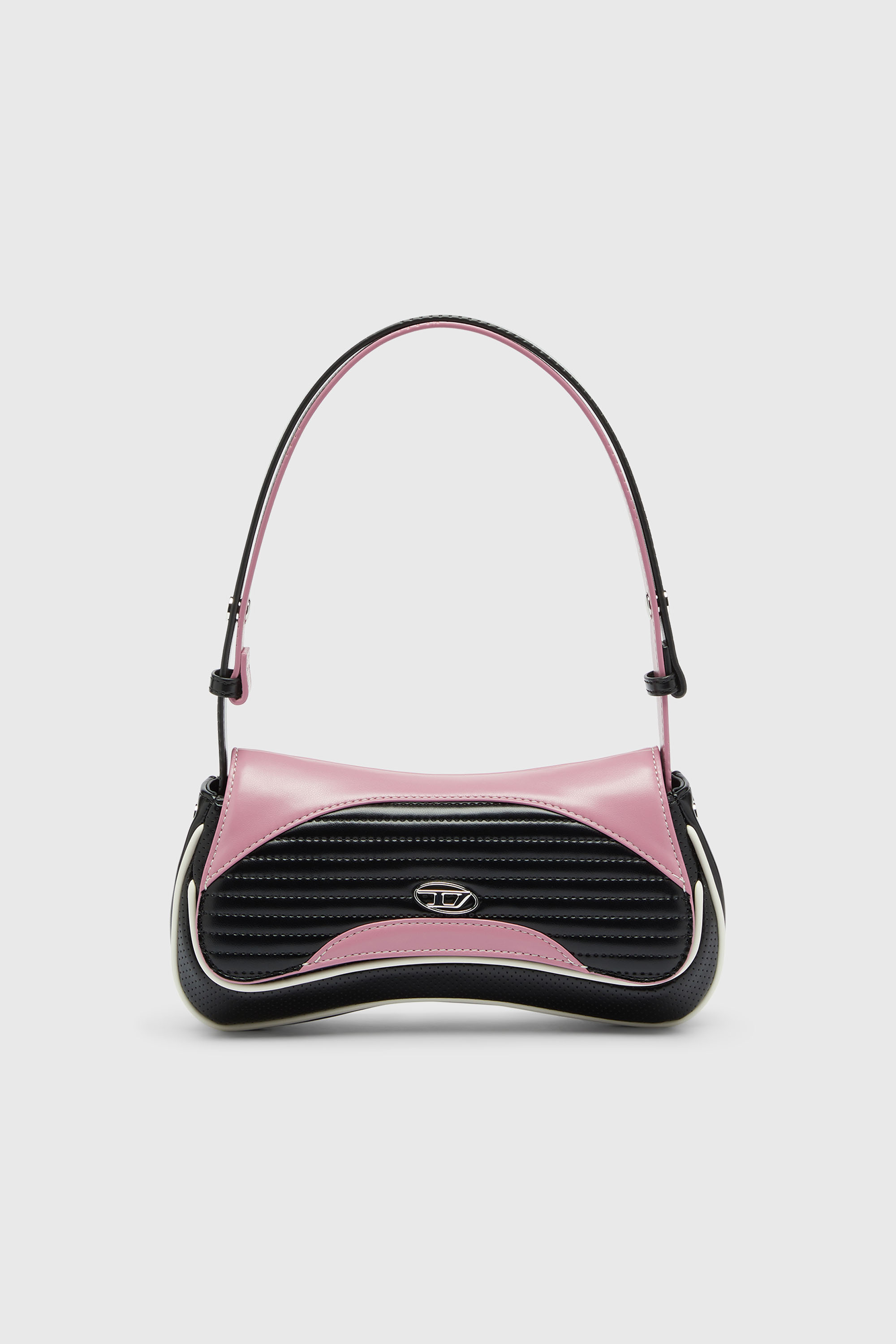 Diesel - PLAY CLUTCH, Woman's Play - Clutch with colour-block design in Black/Pink - 1