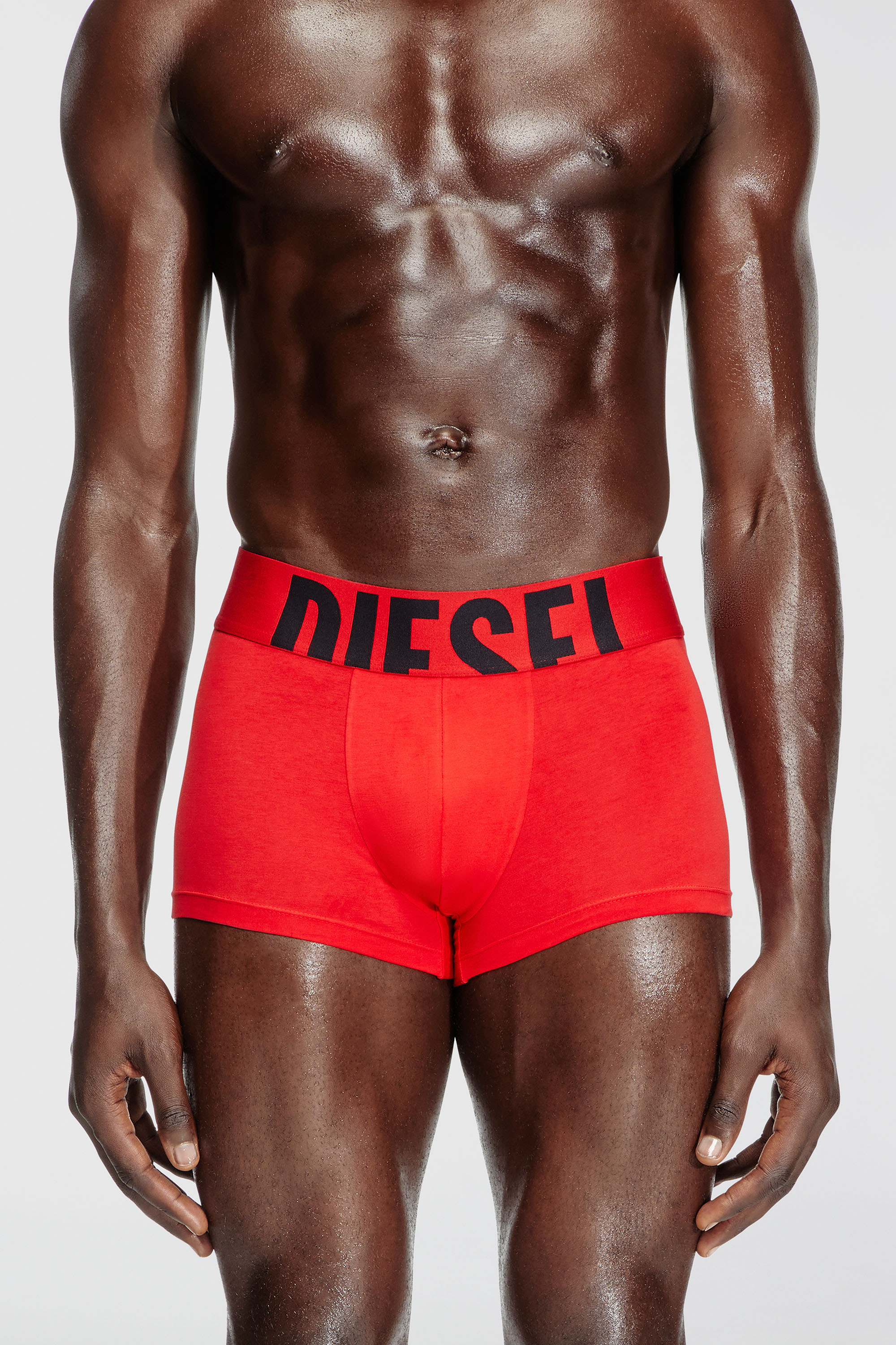 Diesel - UMBX-DAMIENTHREEPACK-5.5EL, Man's Three-pack boxer briefs in stretch cotton in Red/Black - 2