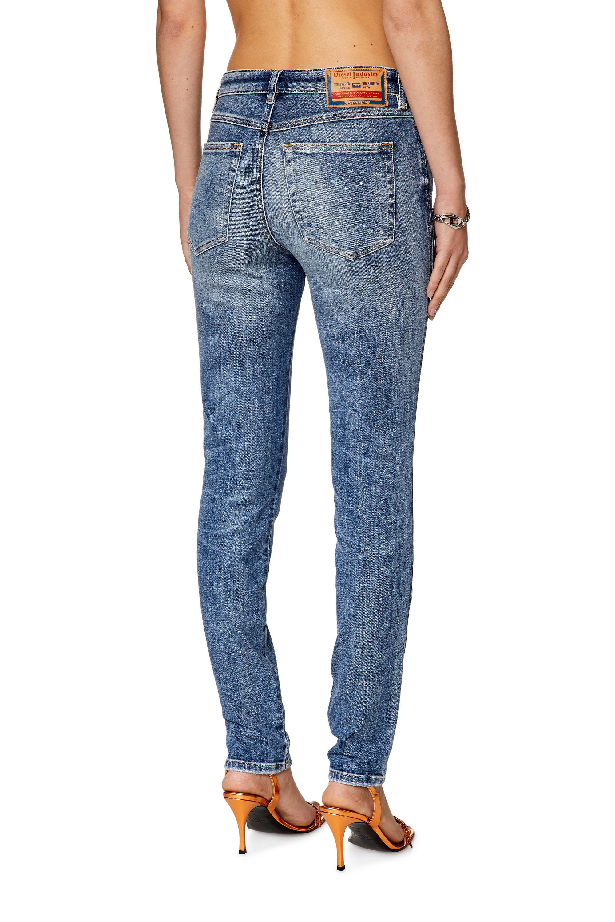 Diesel - Skinny Jeans 2015 Babhila 09G35, Medium blue - Image 2