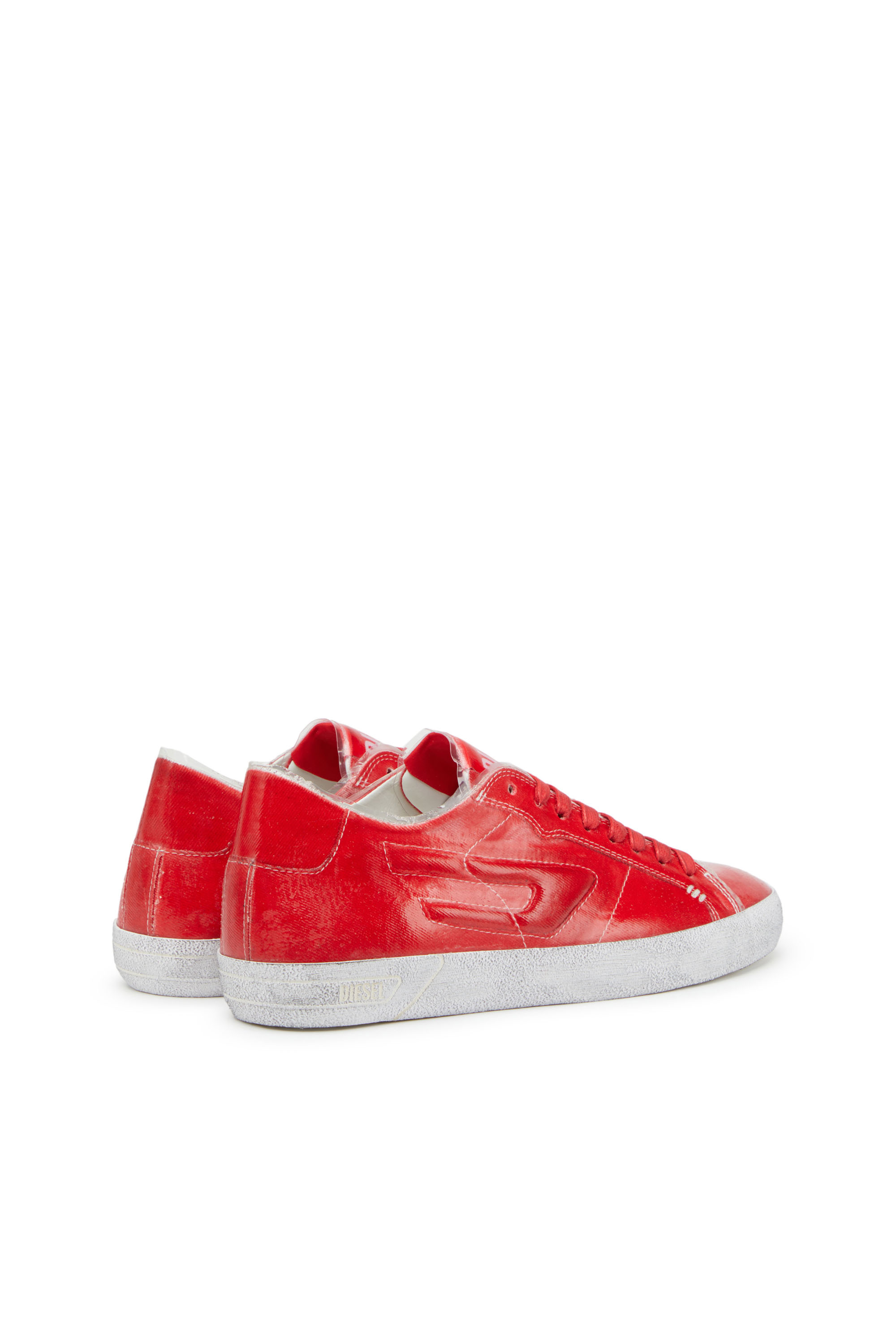 Diesel - S-LEROJI LOW W, Woman's S-Leroji Low W - Canvas sneakers with TPU overlay in Red - 3