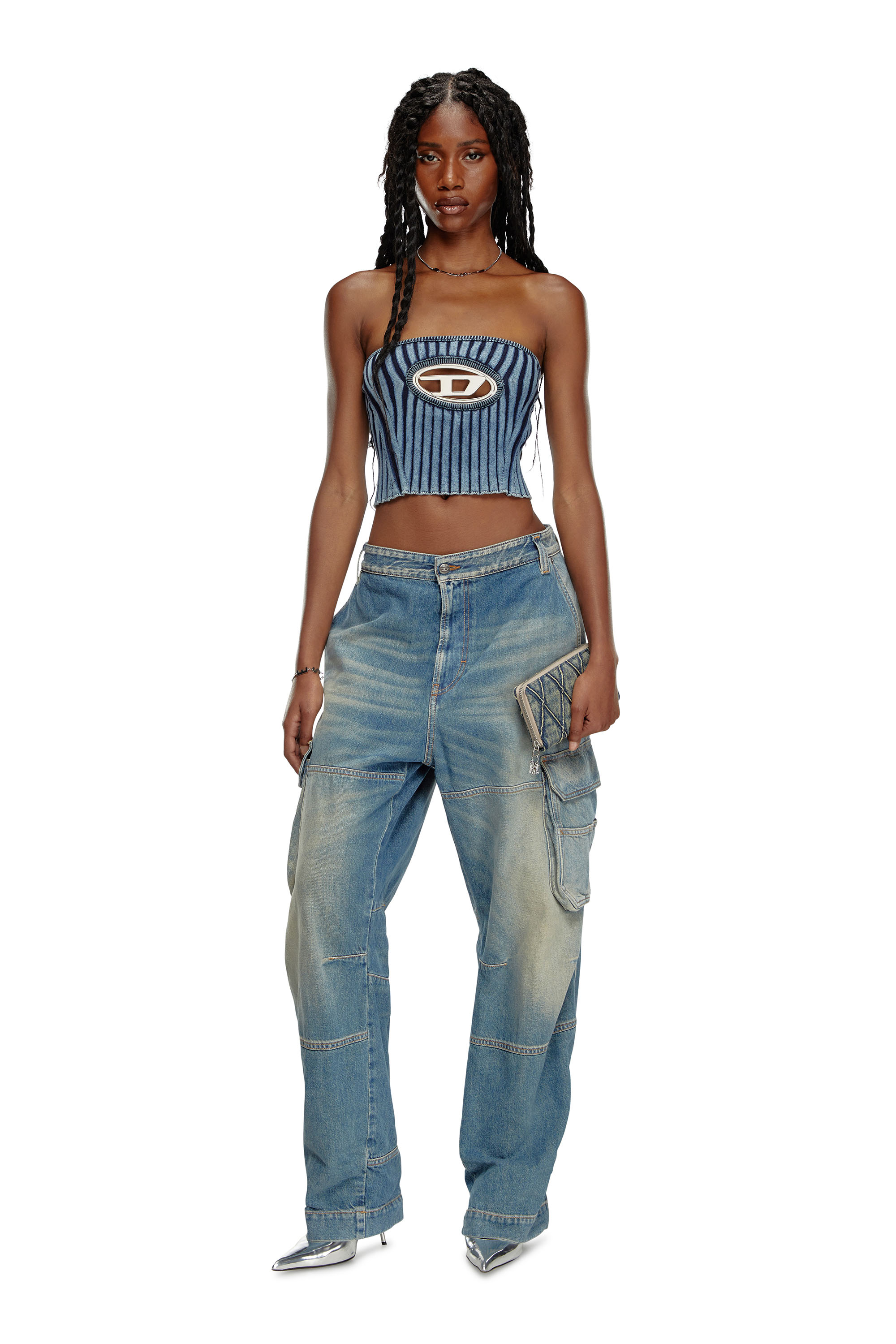 Diesel - M-CLARKSVILLE, Woman's Boucl&eacute; bandeau in Blue - 1