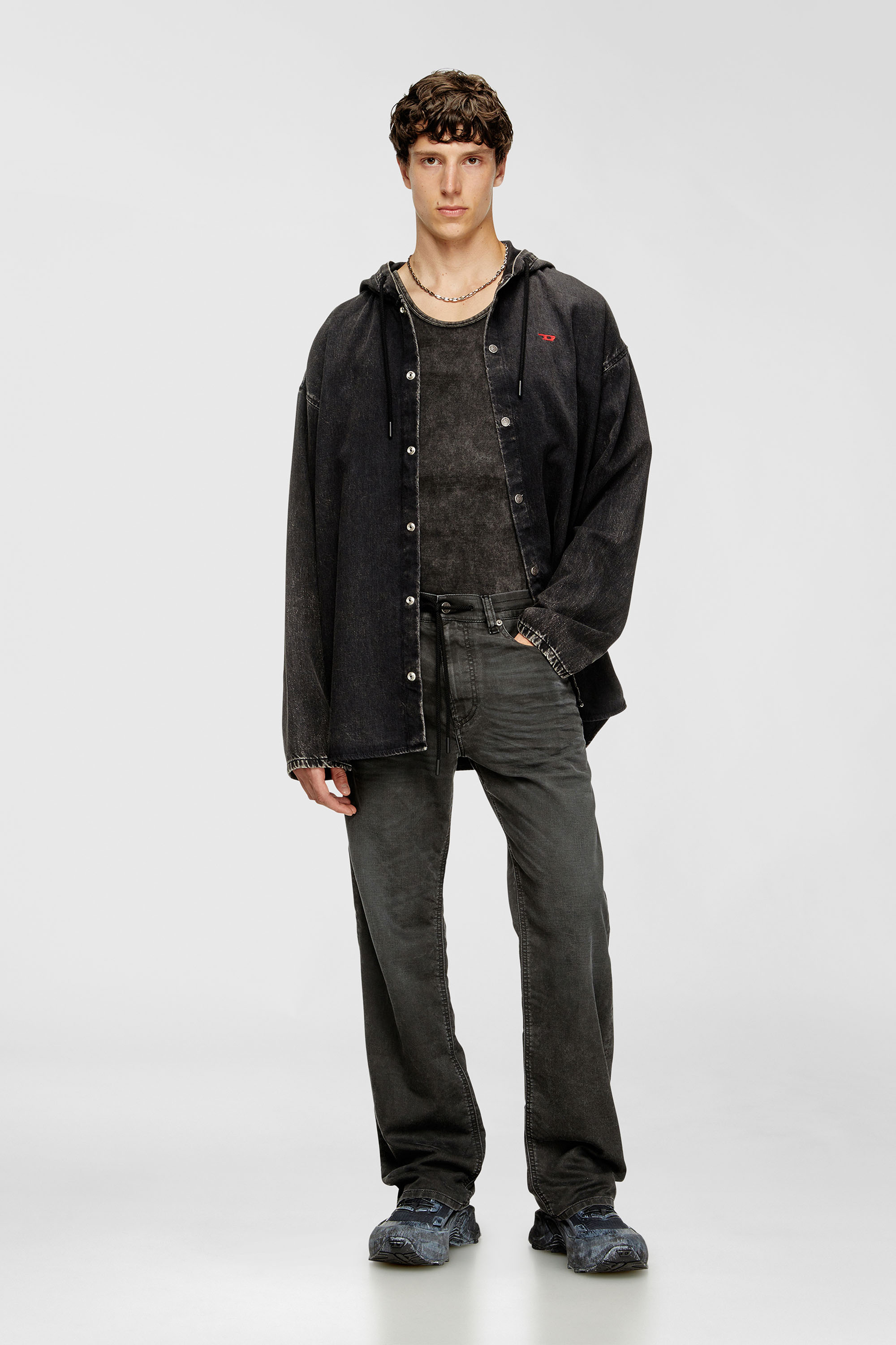 Diesel - Man's Relaxed 2080 D-Reel Joggjeans&reg; 09J75, Black/Dark grey - 1