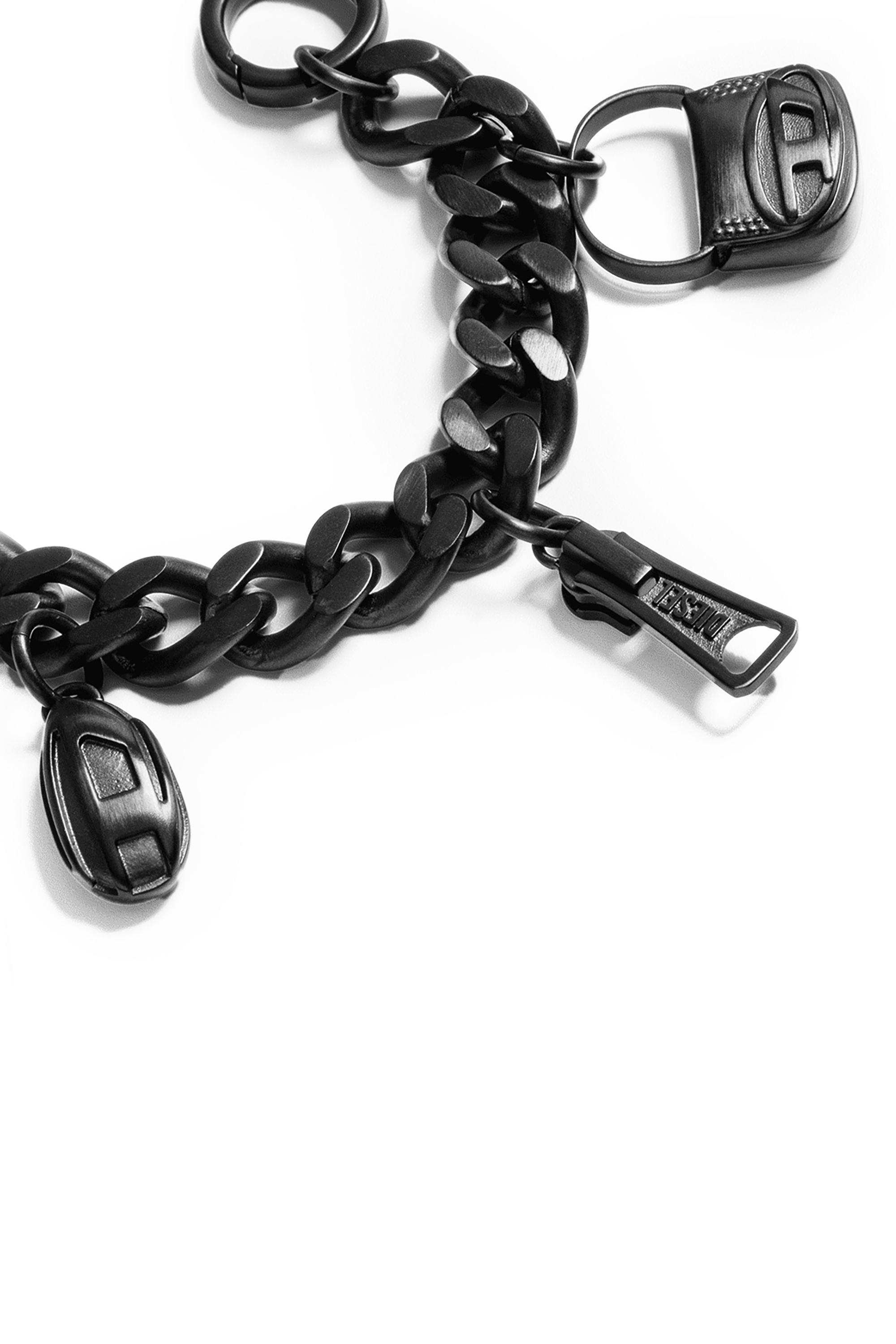 Diesel - 60375 CASETIFY  CHARMS CHAIN, Unisex's Charm Thick Gun Metal in Black - 2