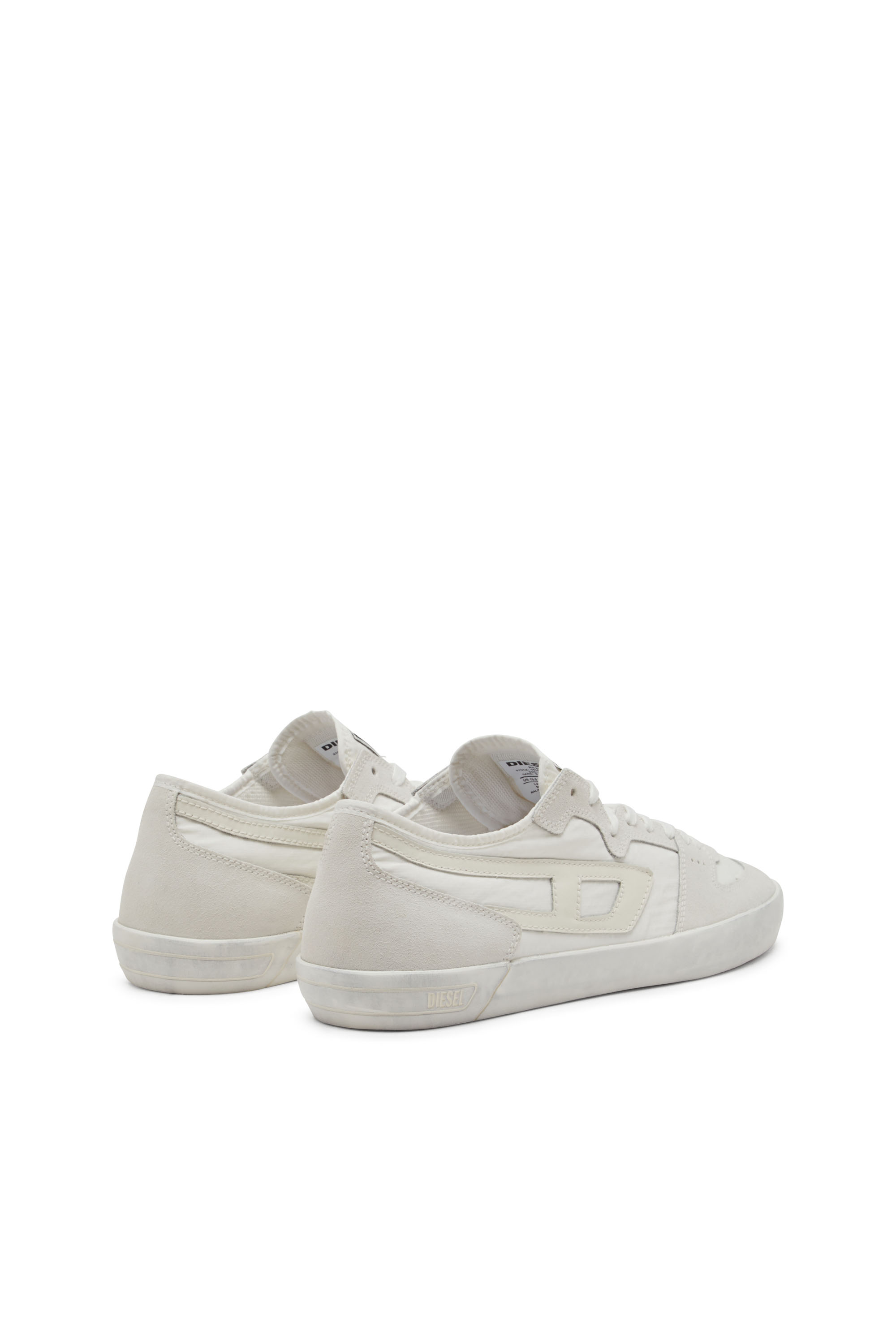 Diesel - S-LEROJI D-1 LOW, Man's S-Leroji D-Sneakers in padded ripstop and suede in White - 3