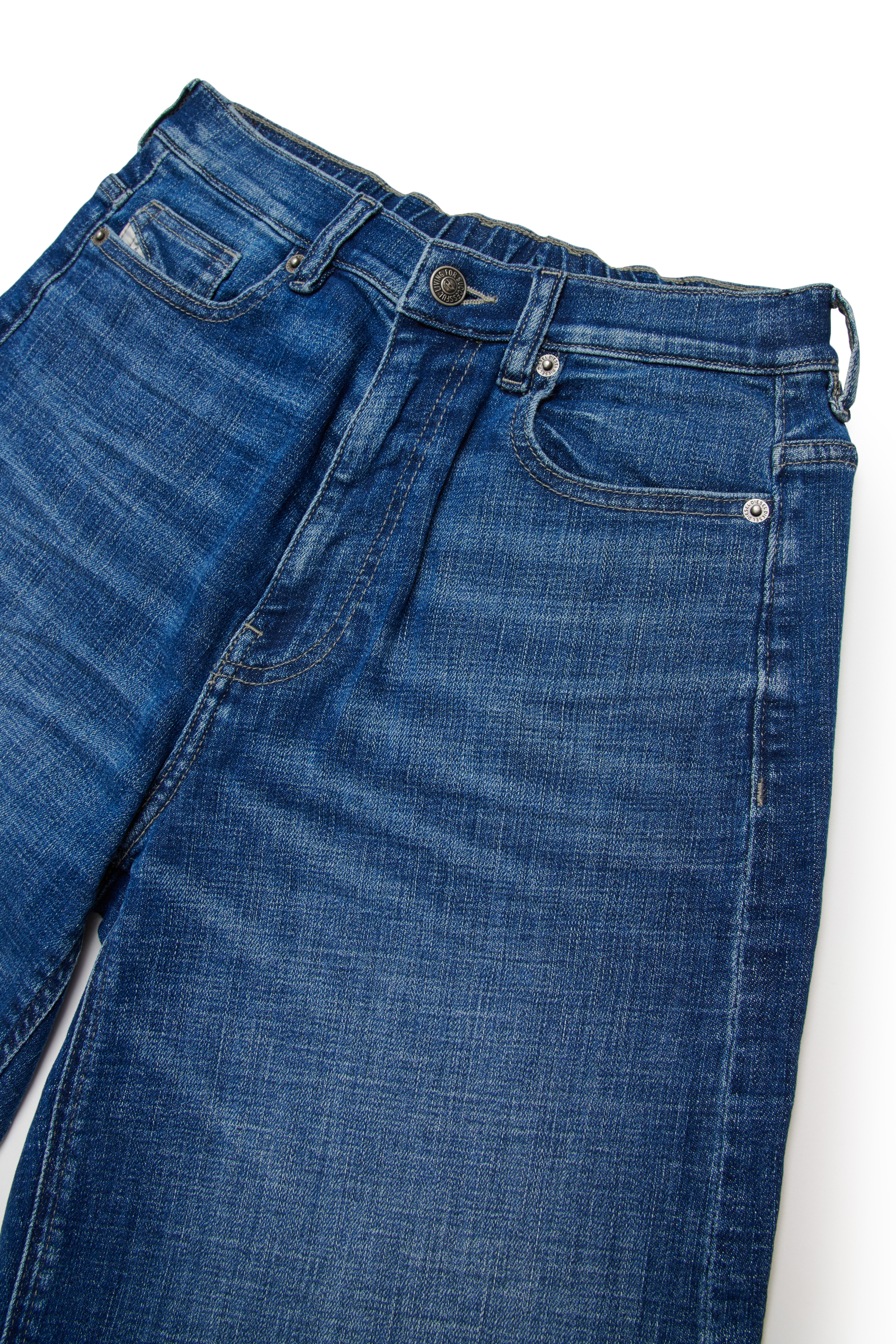 Diesel - PROXI, Man's Shorts in stretch denim with whiskers in Medium blue - 3