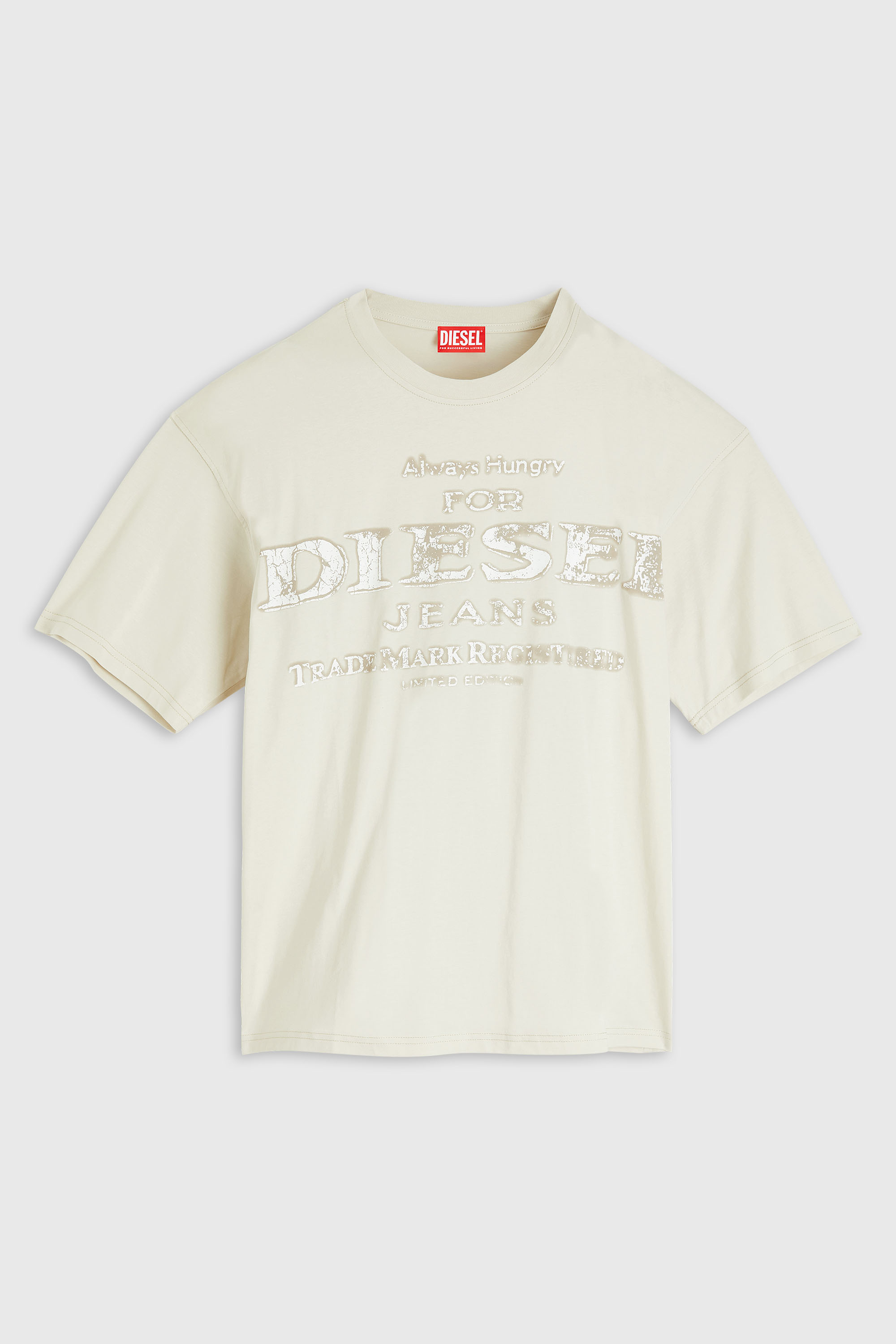 Diesel - T-BOXT-B4, Man's T-shirt with crack-print logo in White - 2