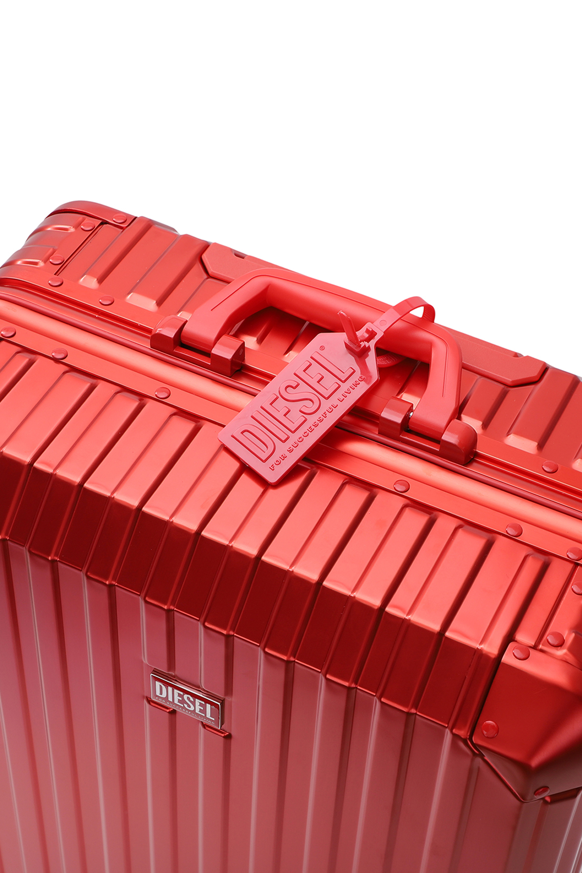 Diesel - DIESEL ALUMINUM TROLLEY- DSL002, Unisex's Aluminum suitcase size M in Red - 2