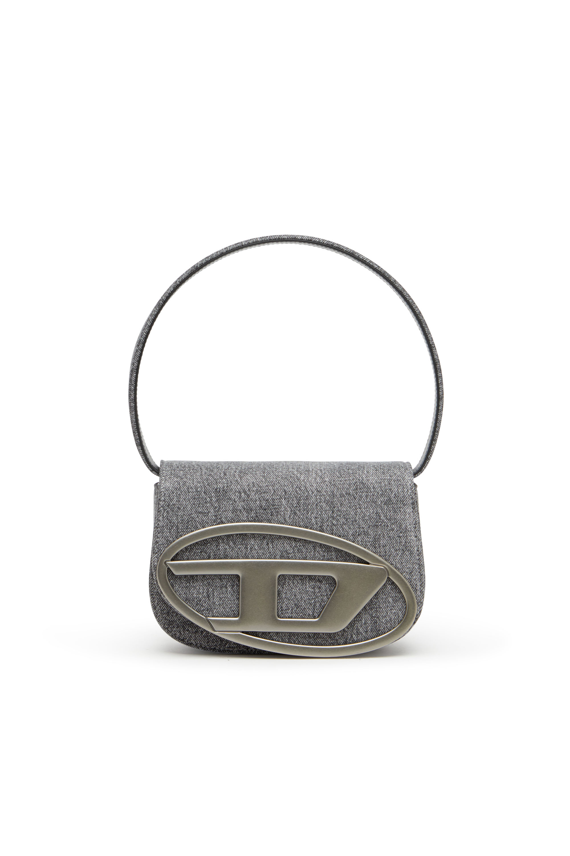 Diesel - 1DR, Woman's 1DR-Iconic shoulder bag in stonewashed denim in Black - 2