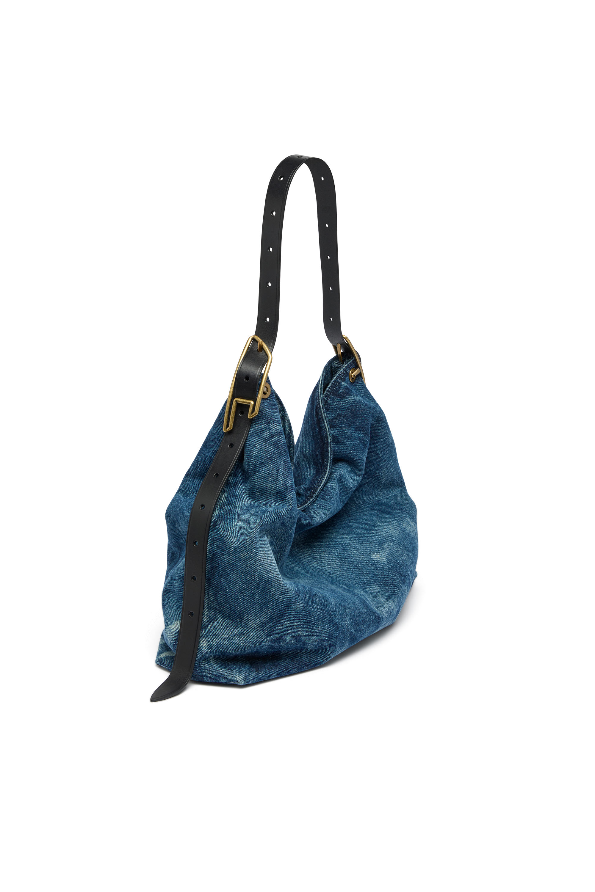 Diesel - D-LINE HOBO L, Woman's D-Line-Denim hobo bag in Medium blue - 7